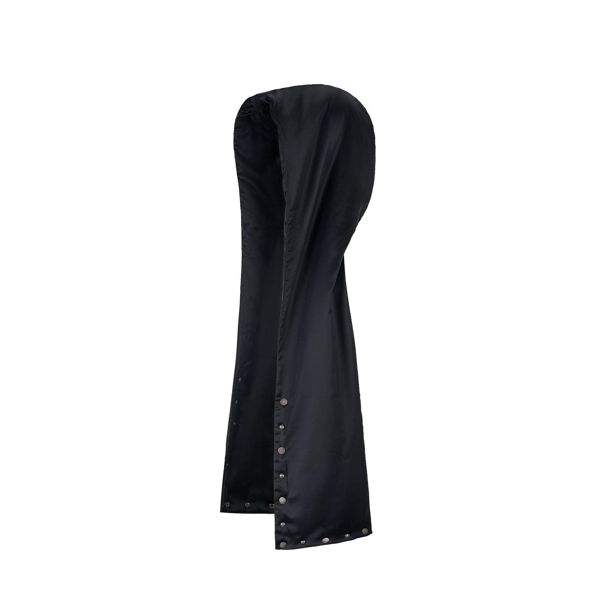 SAVAGEGROWTHWORLD Detachable Hood Satin Oversized Bomber Jacket