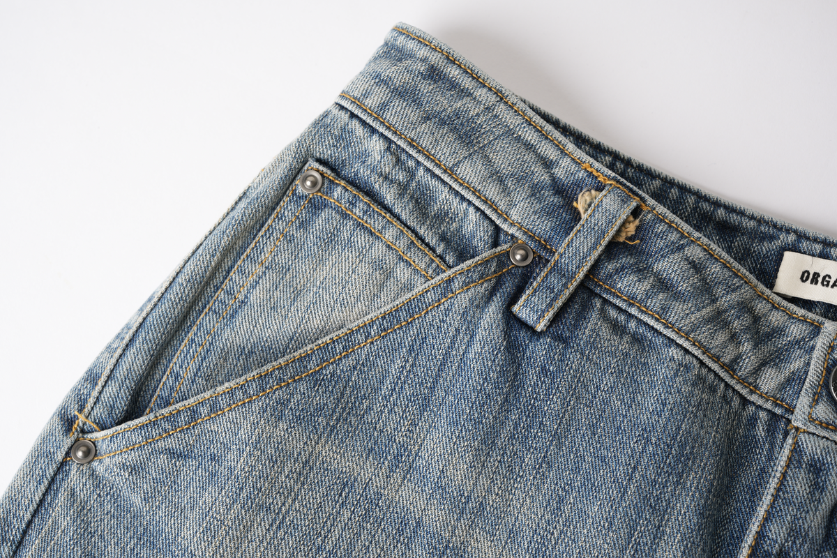 ORGANIC EMOTION Retro Washed Straight-Leg Jeans
