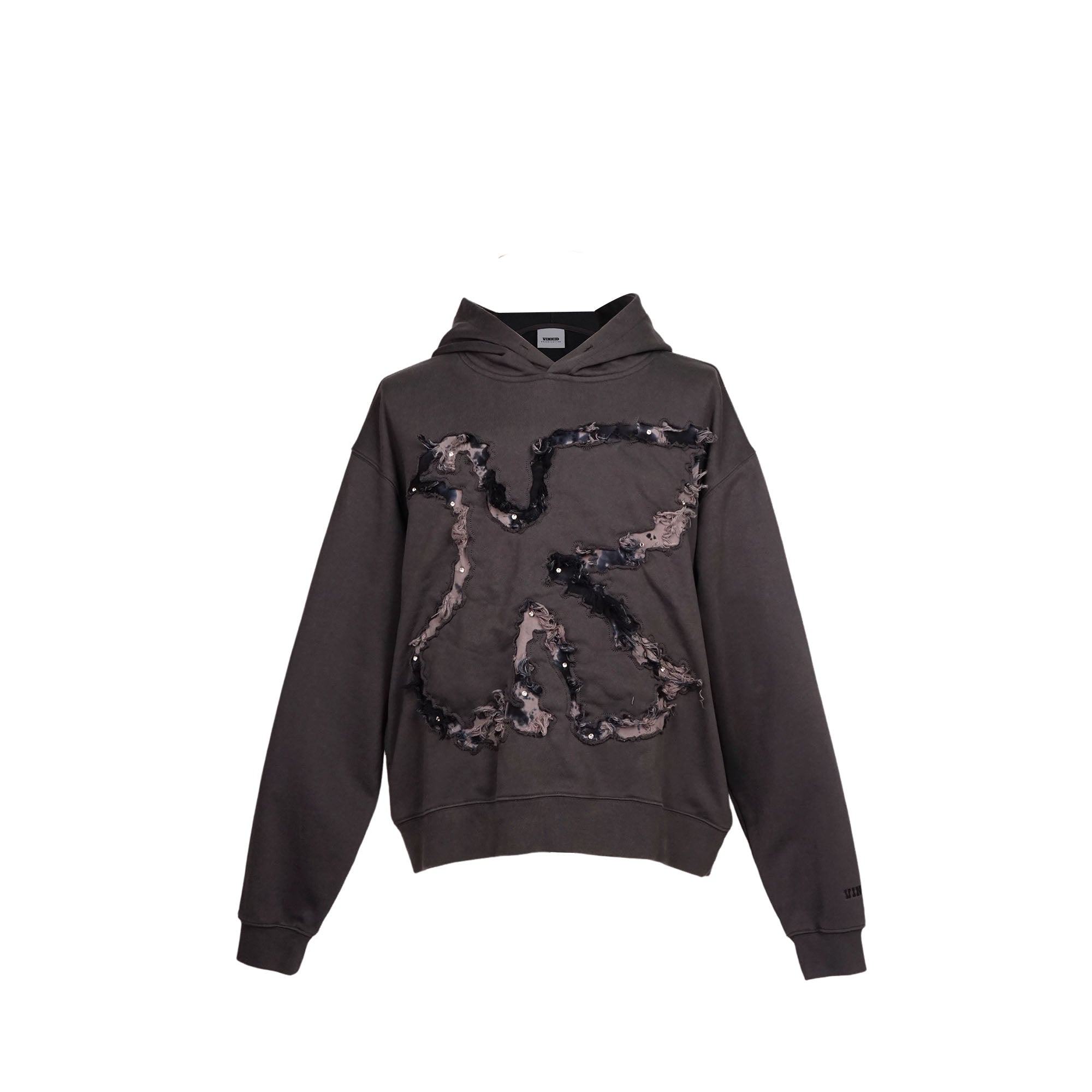 VINKID Raw Edge Pigeon Patch Hoodie, premium urban and streetwear designers apparel on PROJECTISR.com, VINKID