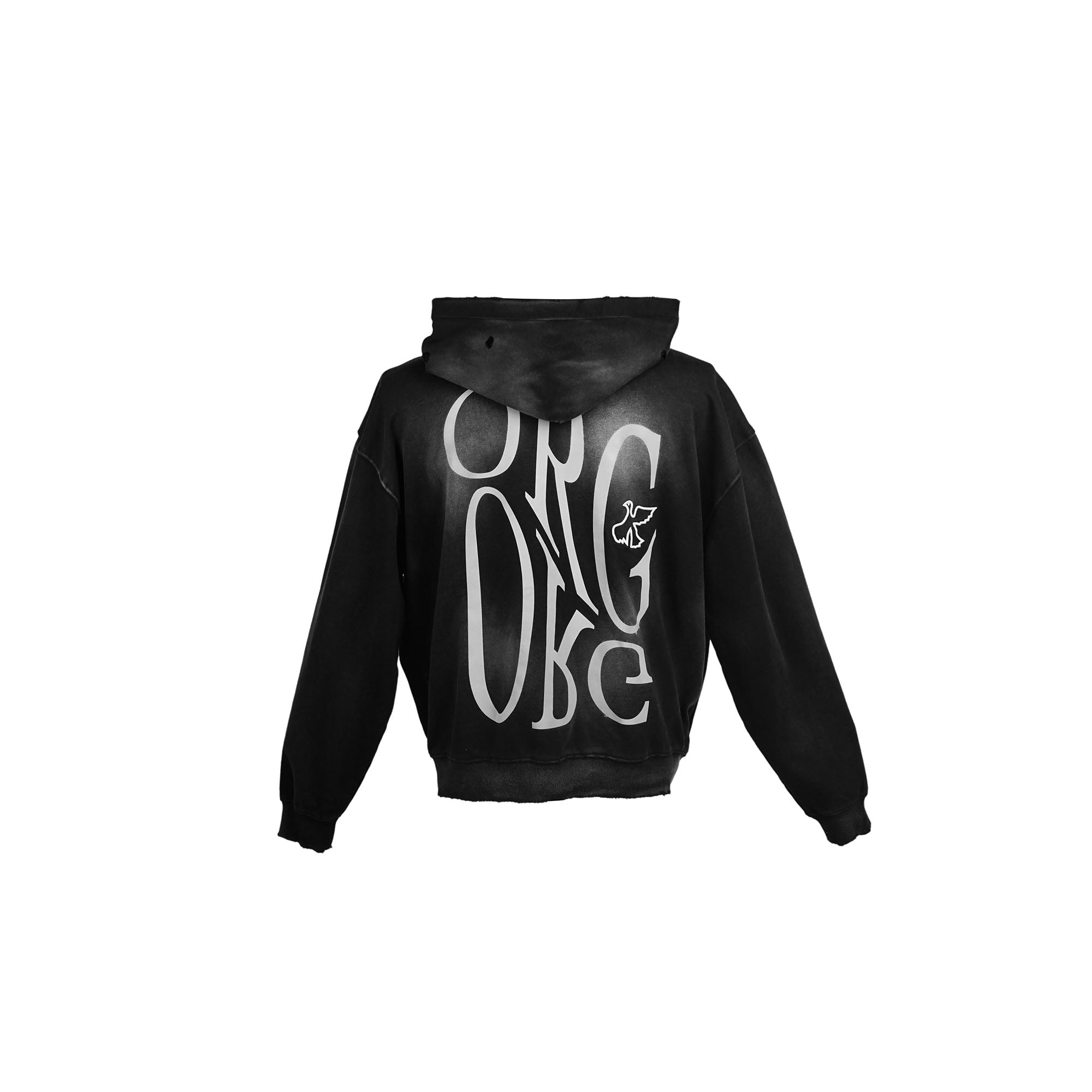 VINKID Distressed Worn Logo Zip Hooded Jacket, premium urban and streetwear designers apparel on PROJECTISR.com, VINKID