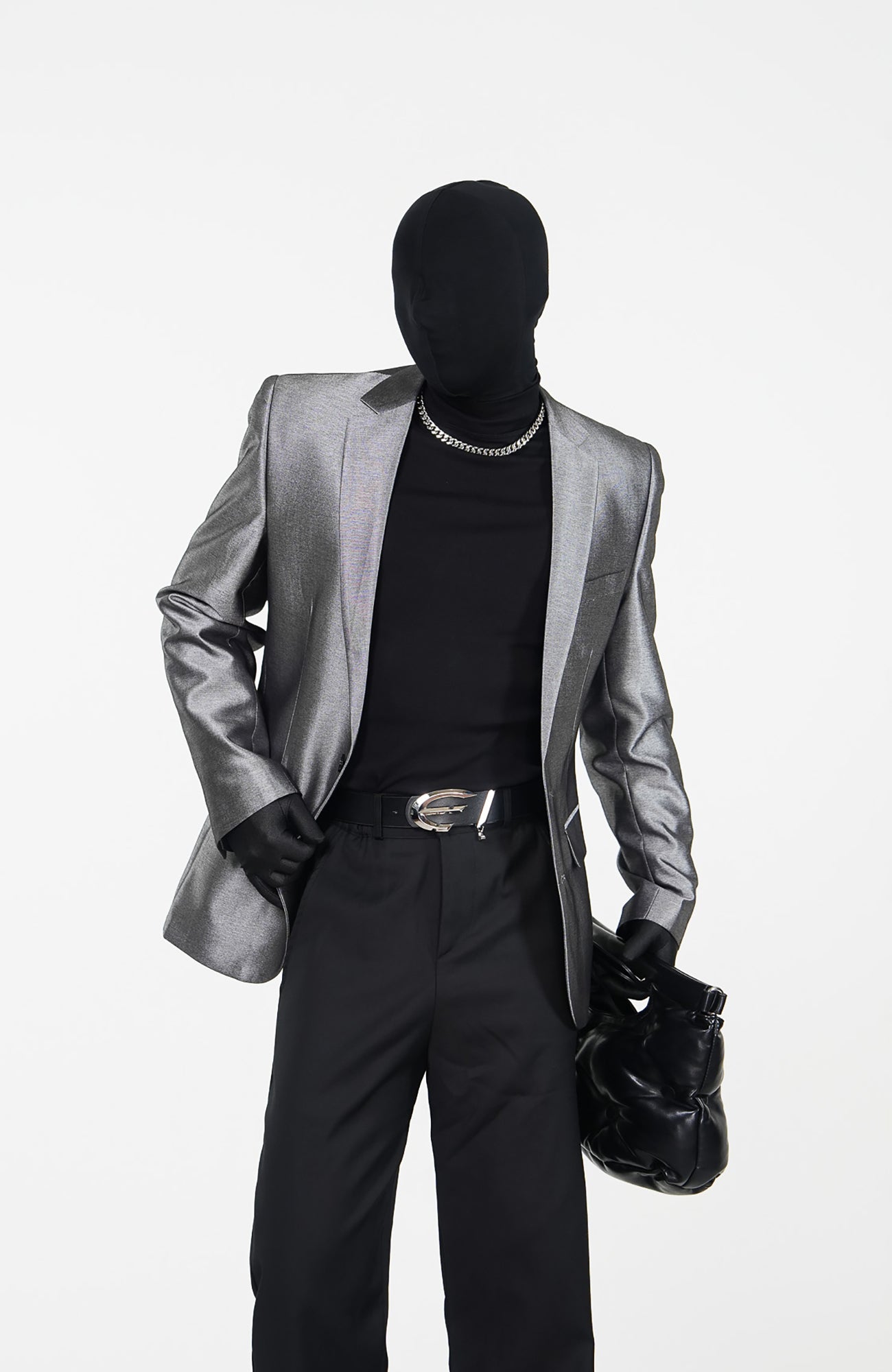 VE2 Metallic Finish Single-Breasted Blazer