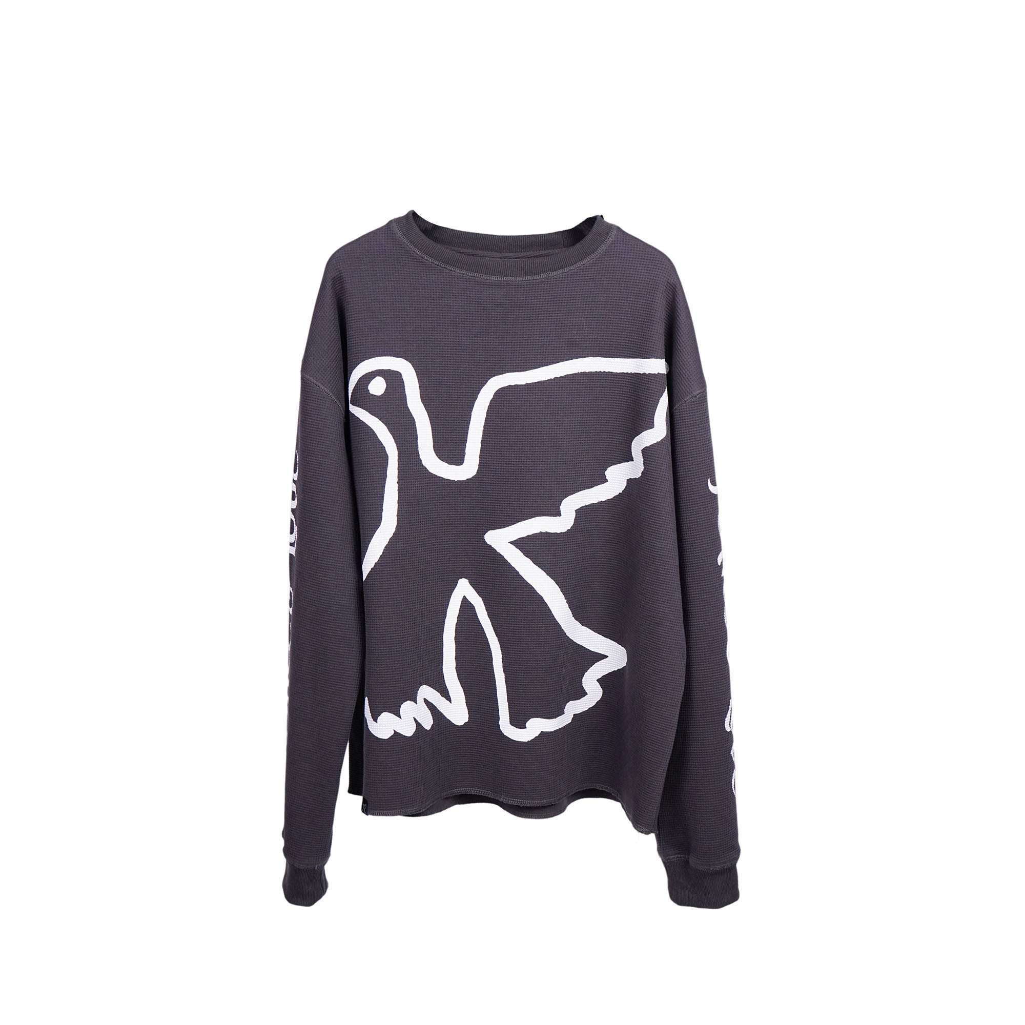 VINKID Pigeon Graphic Waffle Sweatshirt, premium urban and streetwear designers apparel on PROJECTISR.com, VINKID