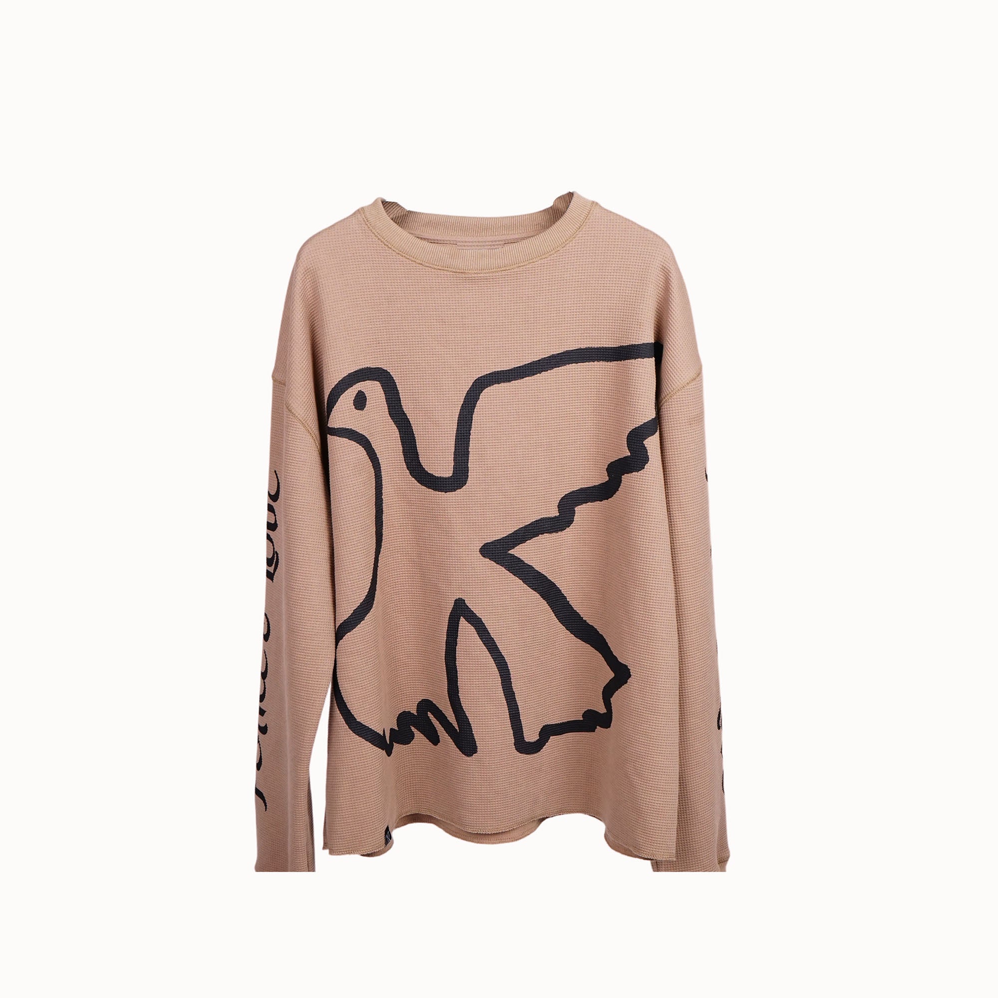 VINKID Pigeon Graphic Waffle Sweatshirt, premium urban and streetwear designers apparel on PROJECTISR.com, VINKID