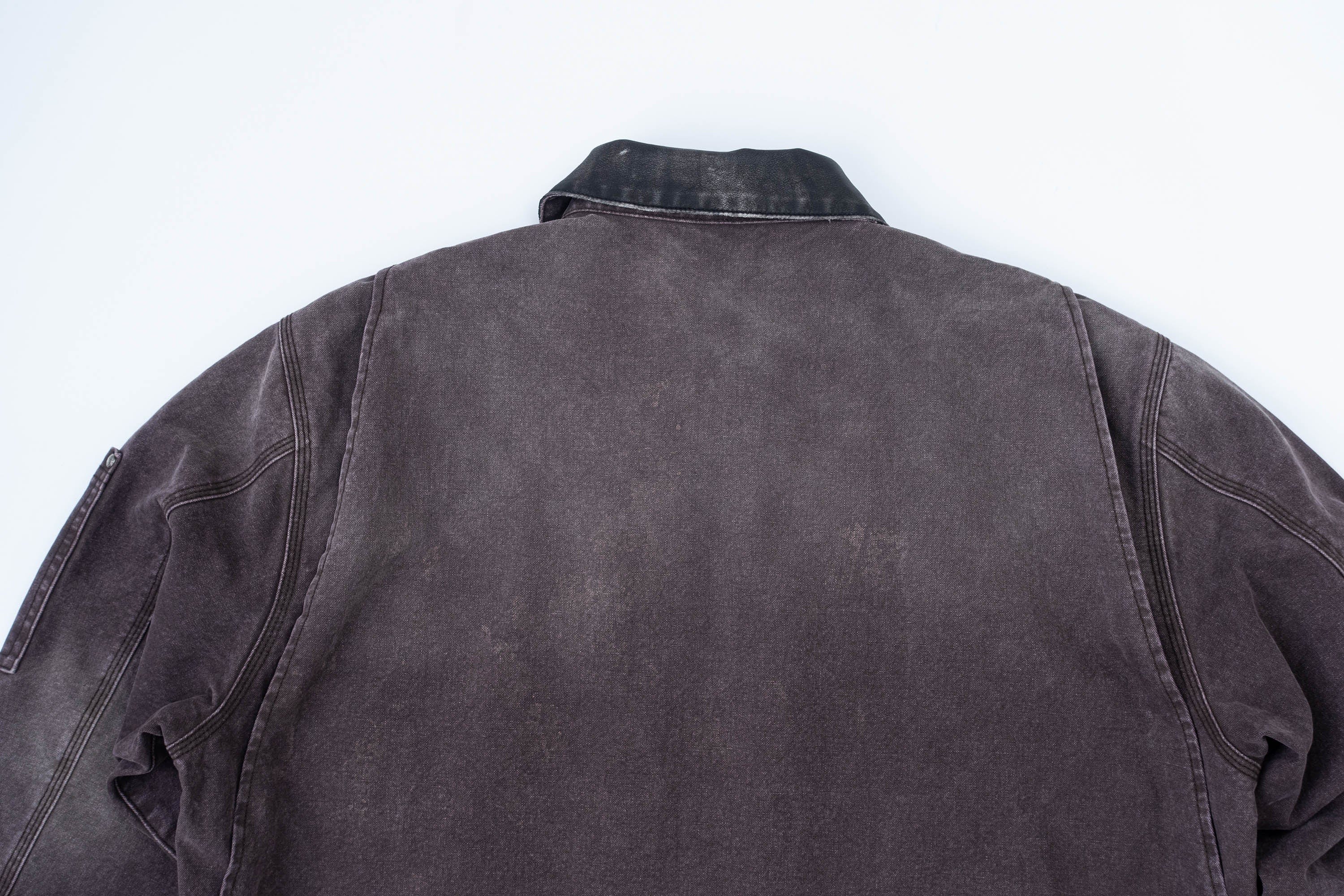 IN EXISTENCE Dirty-Washed Contrast Collar Detroit Jacket, premium urban and streetwear designers apparel on PROJECTISR.com, IN EXISTENCE