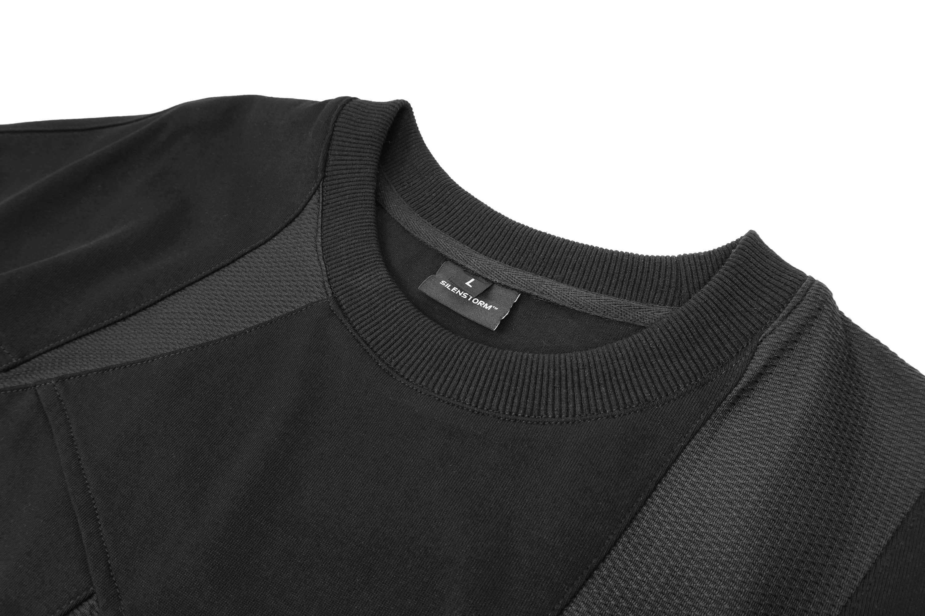 SILENSTORM Asymmetrical Mesh Deconstructed T-Shirt, premium urban and streetwear designers apparel on PROJECTISR.com, SILENSTORM