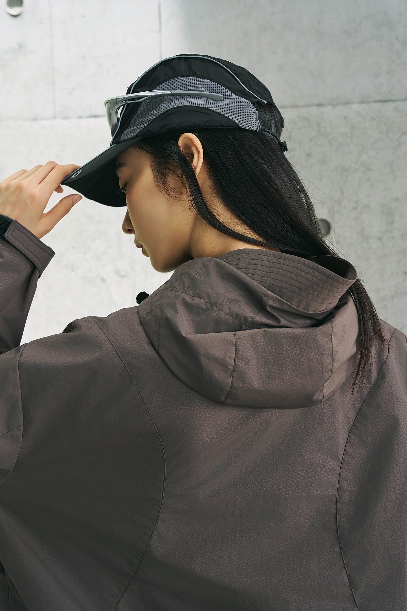 ENSHADOWER Deconstructed Drawstring Zip-Up Windbreaker, premium urban and streetwear designers apparel on PROJECTISR.com, ENSHADOWER