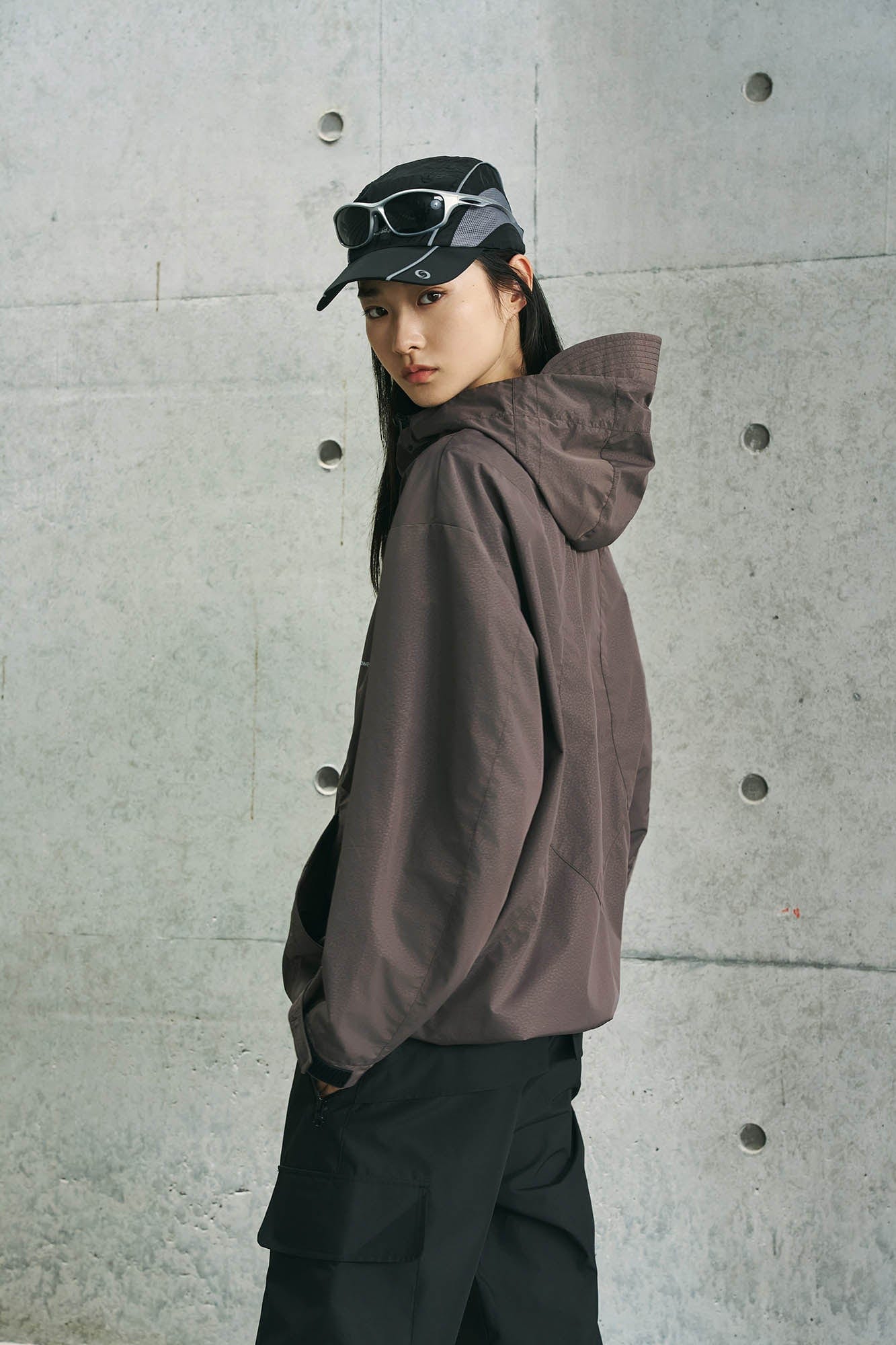 ENSHADOWER Deconstructed Drawstring Zip-Up Windbreaker, premium urban and streetwear designers apparel on PROJECTISR.com, ENSHADOWER