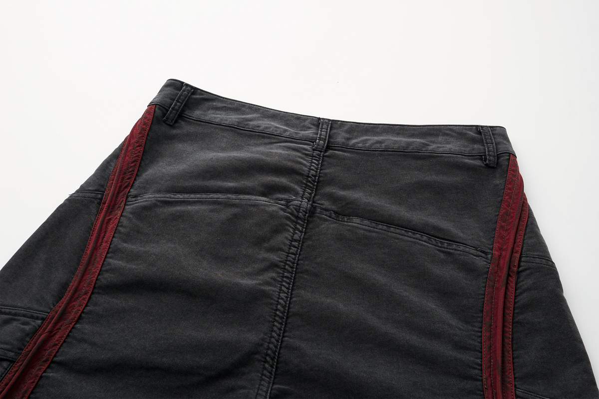 AVINMADE Contrast Curved Spliced Mole-Skin Cargo Trousers