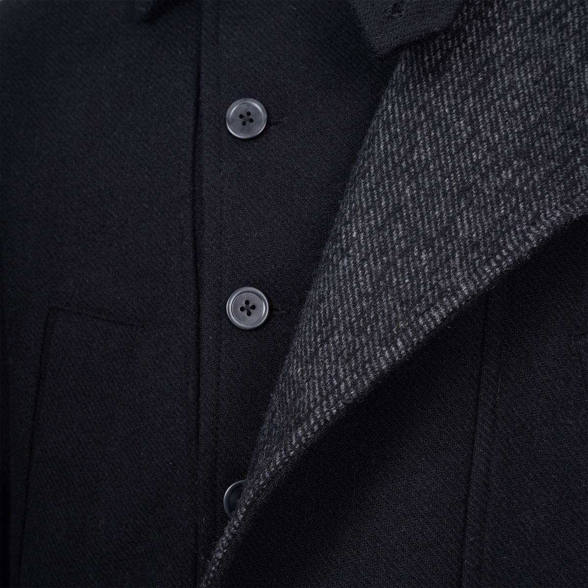 CATSSTAC Retro Wool-Blend Asymmetric Double-Placket Jacket