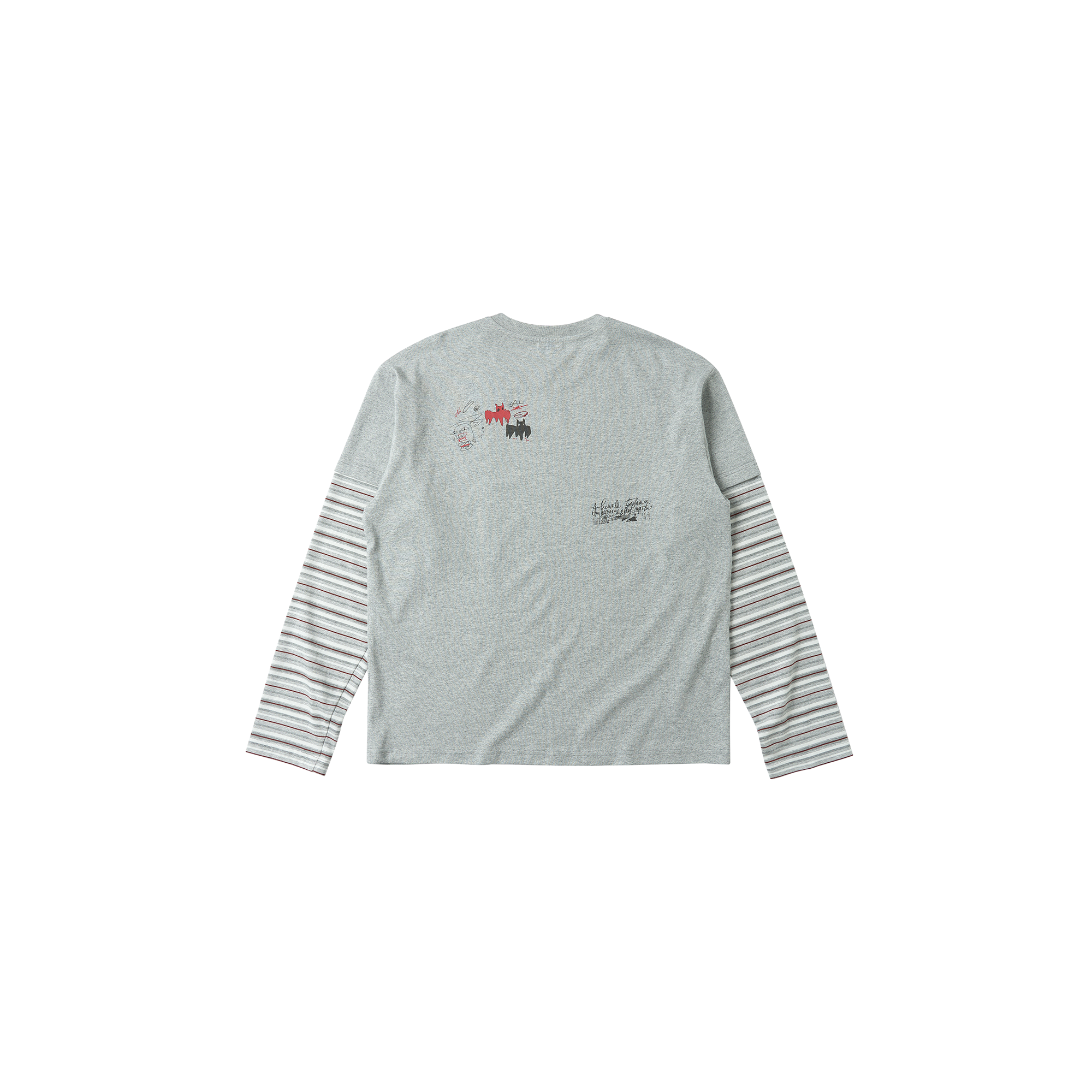 SAVAGEGROWTHWORLD Graffiti Layered Stripe Long Tee, premium urban and streetwear designers apparel on PROJECTISR.com, SAVAGEGROWTHWORLD