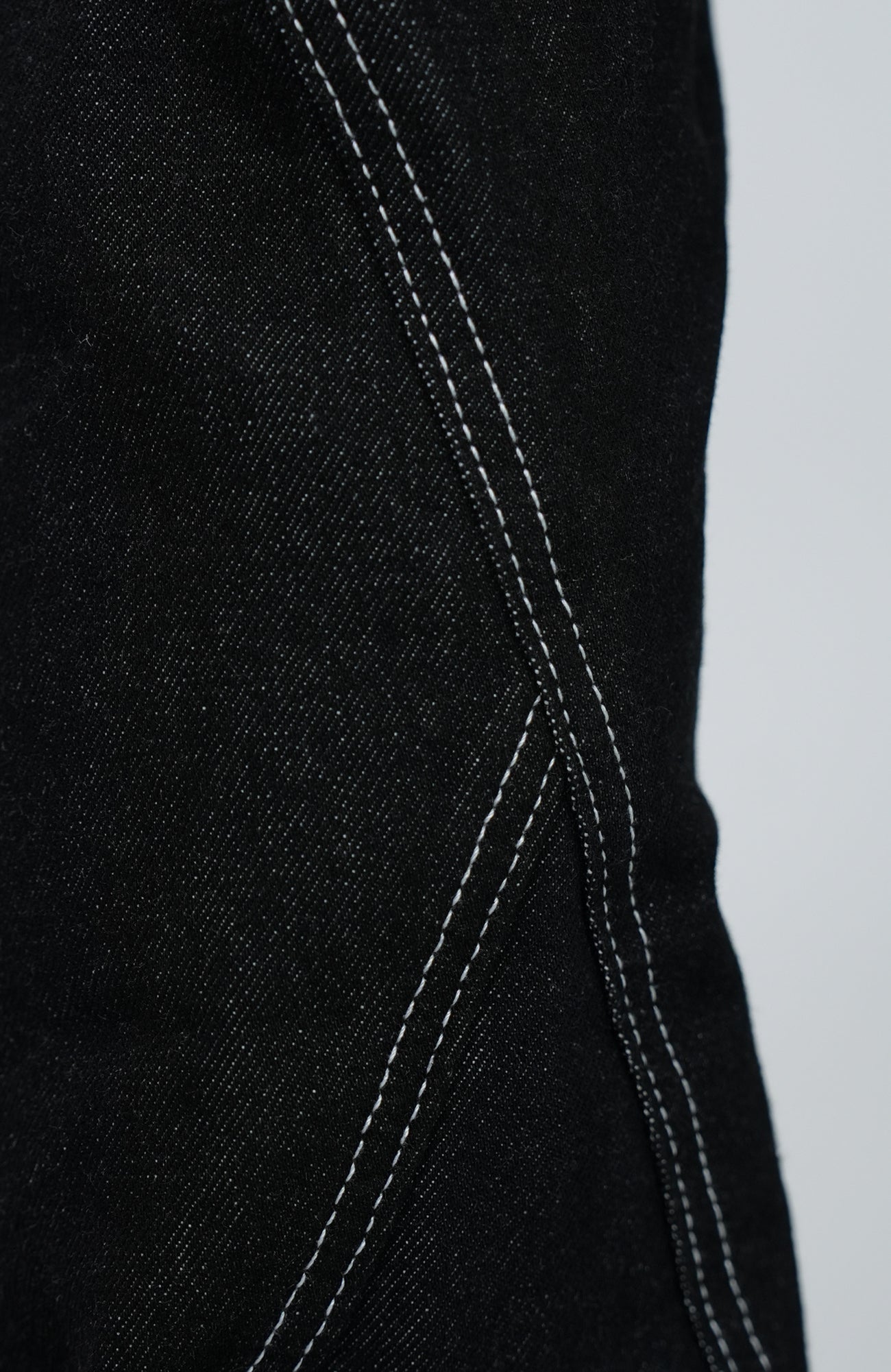 VE2 Raw Denim Button Panel Flared Jeans