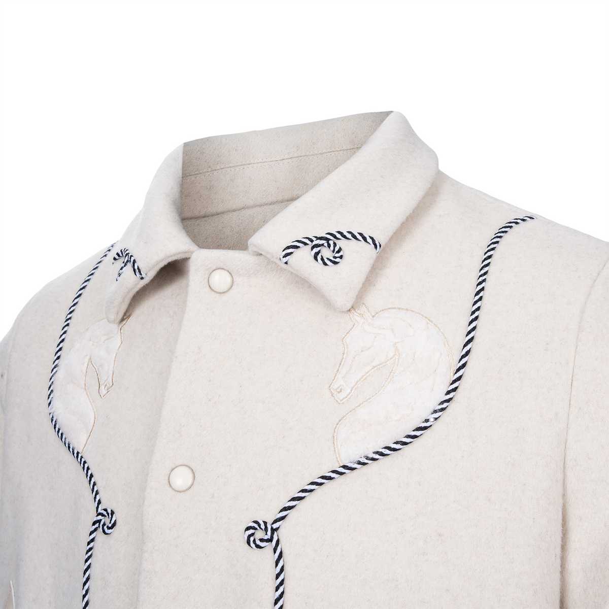 CATSSTAC Rope-Embroidered Wool-Blend Oversized Jacket