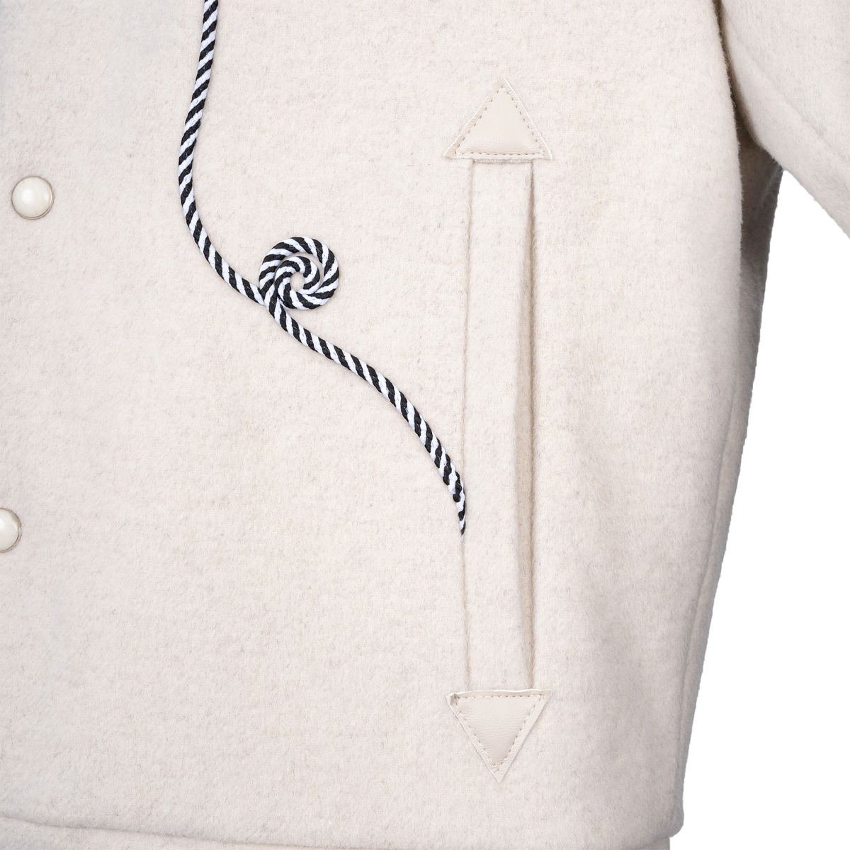 CATSSTAC Rope-Embroidered Wool-Blend Oversized Jacket