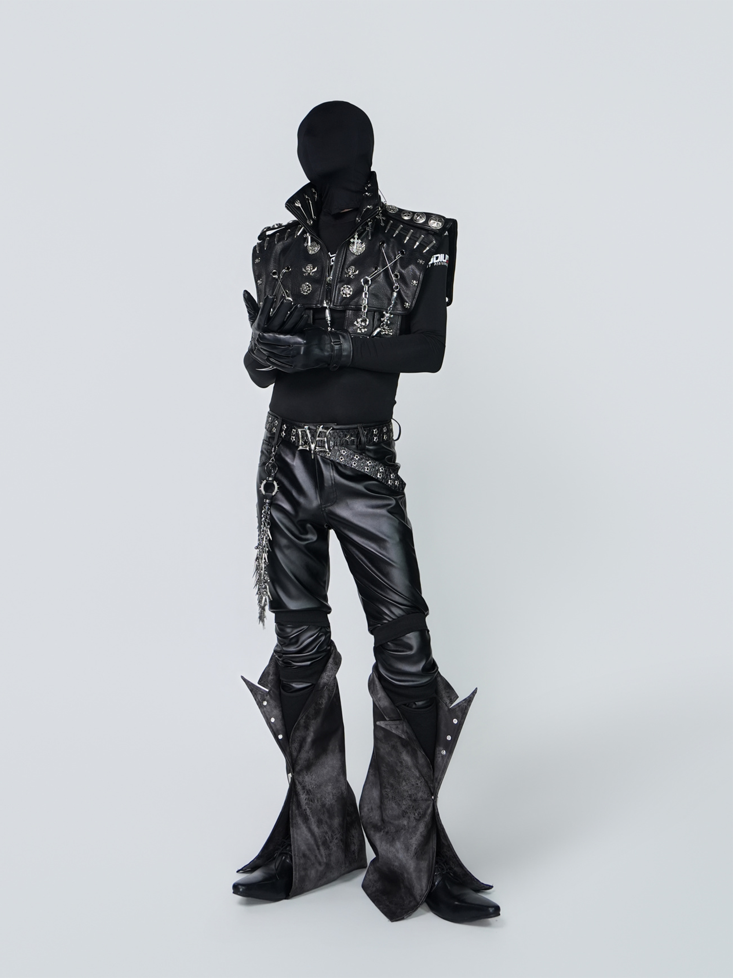 VE2 Detachable Flared Faux Leather Pants