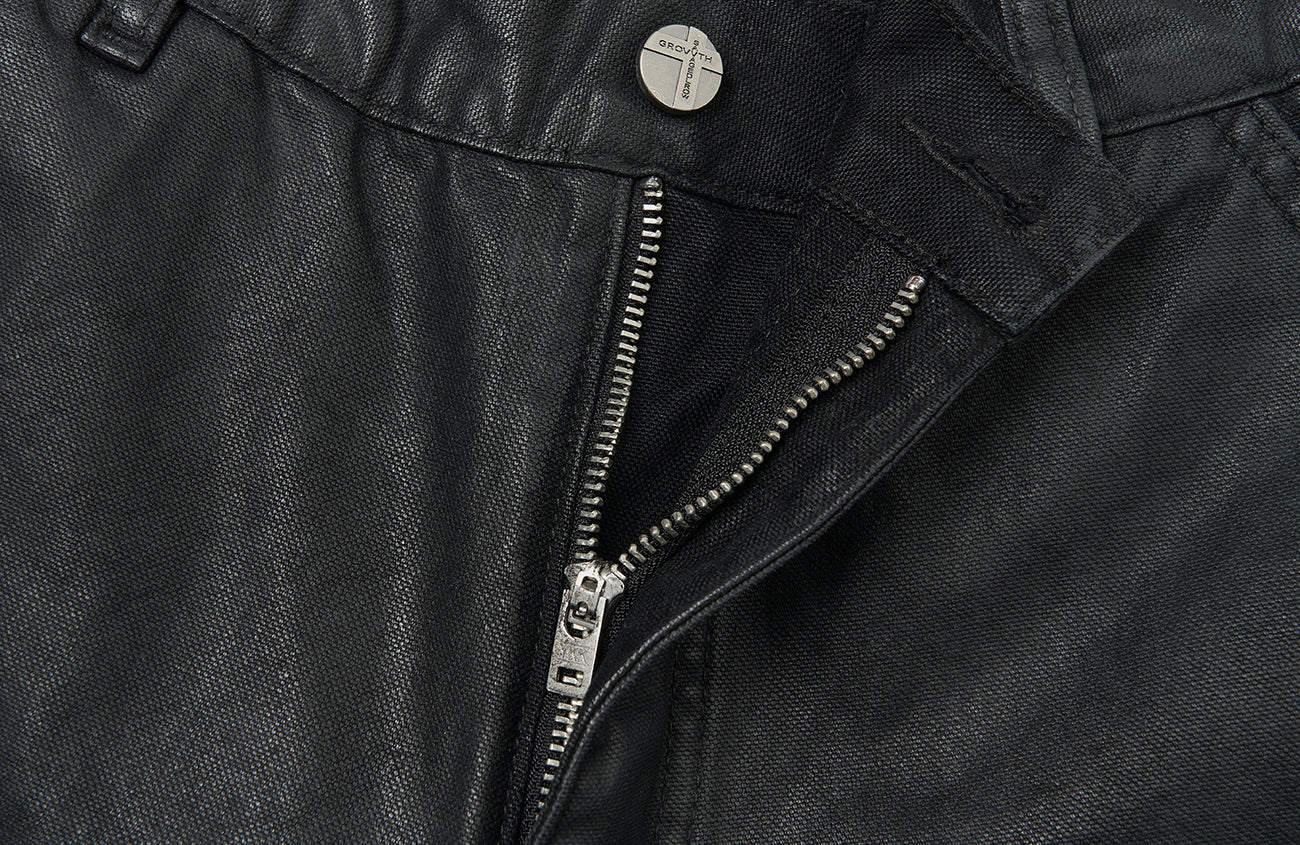 SAVAGEGROWTHWORLD Waxed Washed Dark Baggy Pants, premium urban and streetwear designers apparel on PROJECTISR.com, SAVAGEGROWTHWORLD