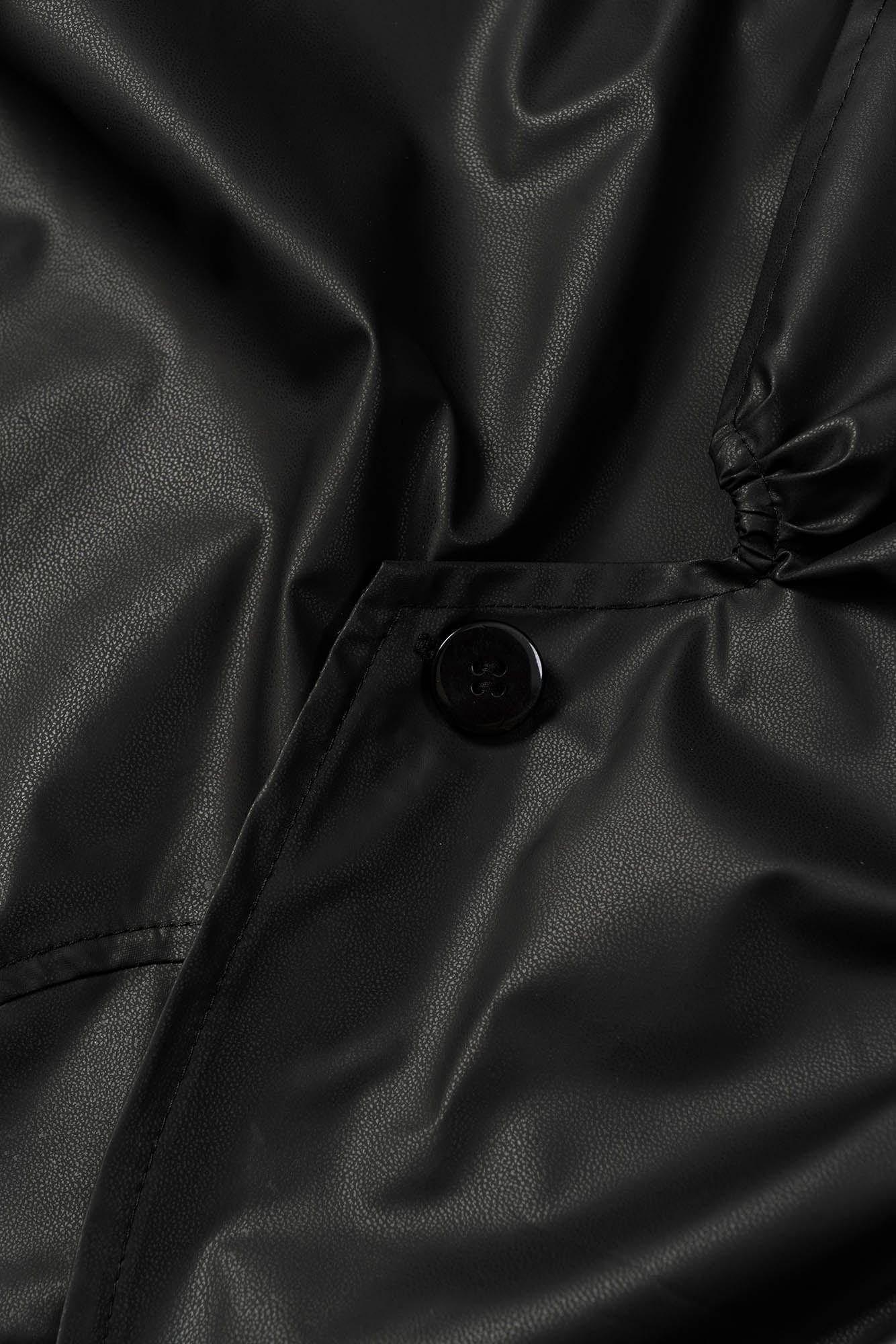 KADAKADA Asymmetrical Pleated Faux Leather Half Shirt, premium urban and streetwear designers apparel on PROJECTISR.com, KADAKADA