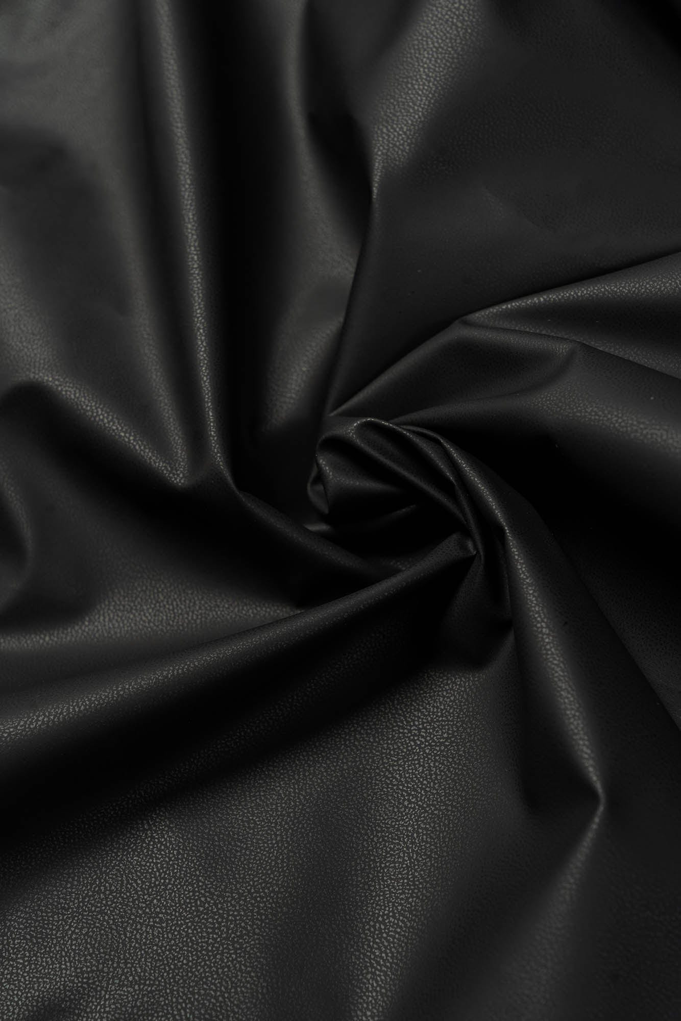 KADAKADA Asymmetrical Pleated Faux Leather Half Shirt, premium urban and streetwear designers apparel on PROJECTISR.com, KADAKADA