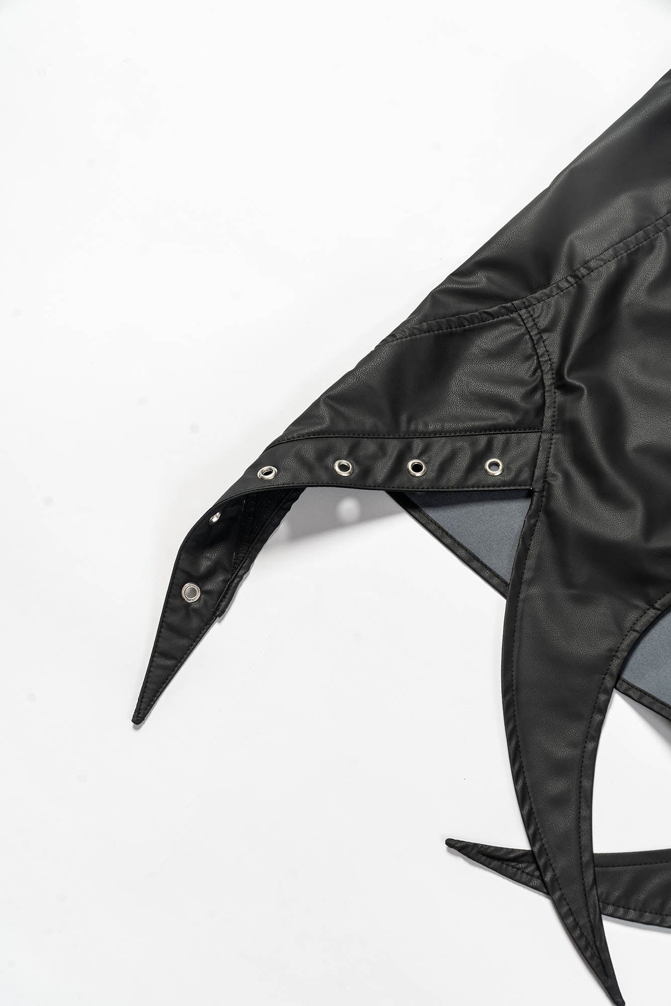 KADAKADA Pointed Hem Faux Leather Vest, premium urban and streetwear designers apparel on PROJECTISR.com, KADAKADA