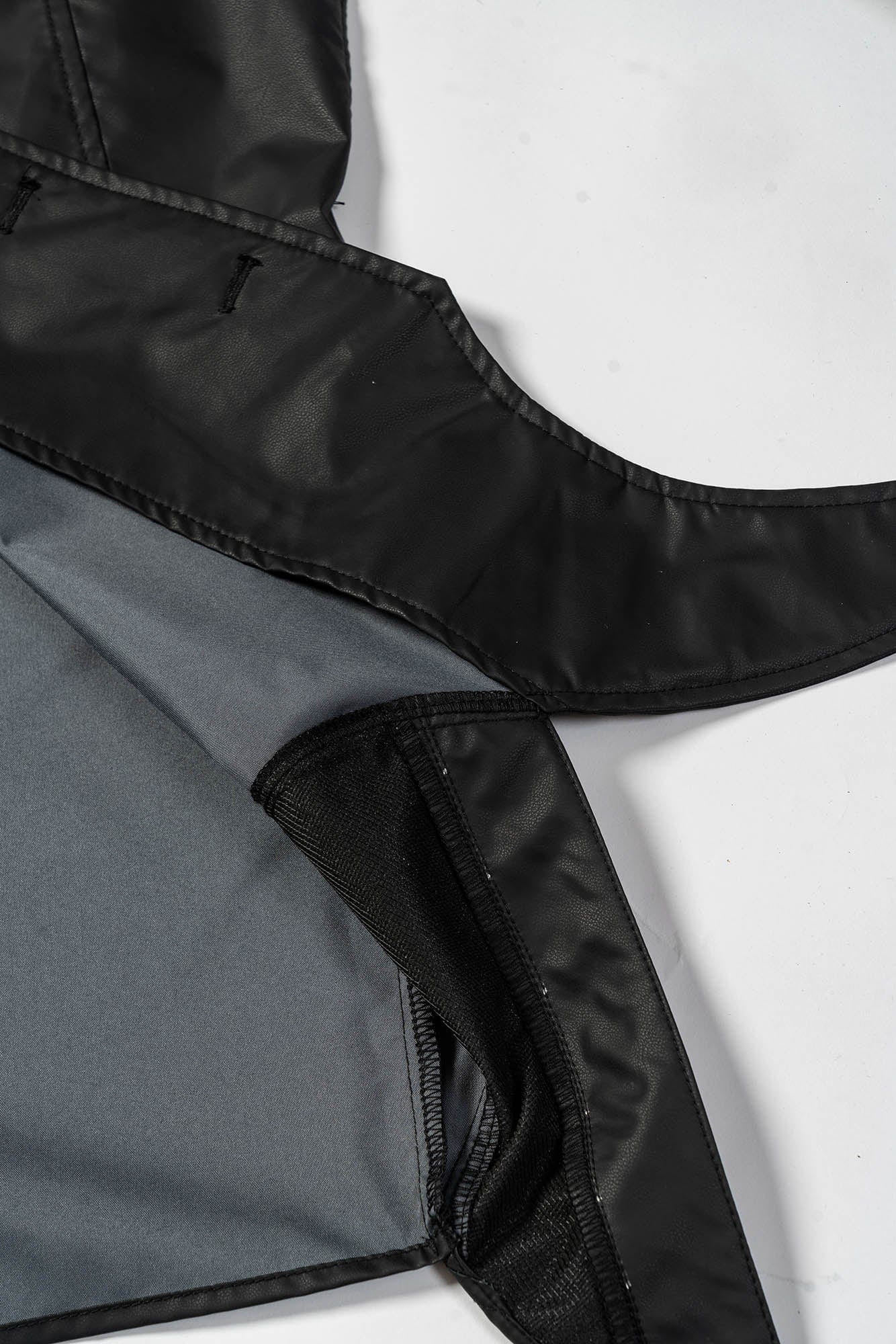KADAKADA Pointed Hem Faux Leather Vest, premium urban and streetwear designers apparel on PROJECTISR.com, KADAKADA