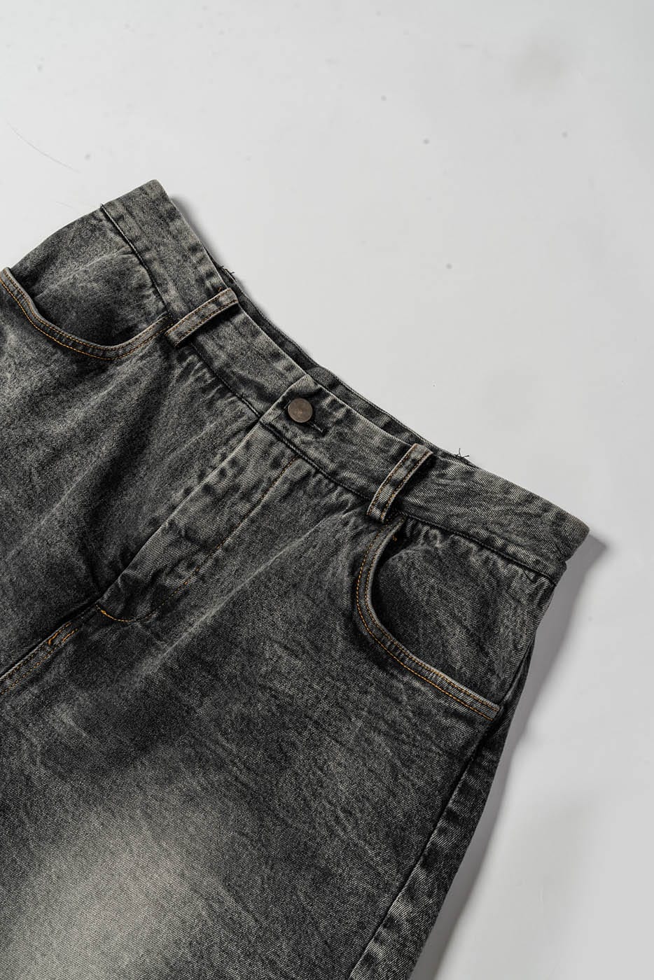 KADAKADA Washed Double-Layer Raw-Edge Shorts, premium urban and streetwear designers apparel on PROJECTISR.com, KADAKADA