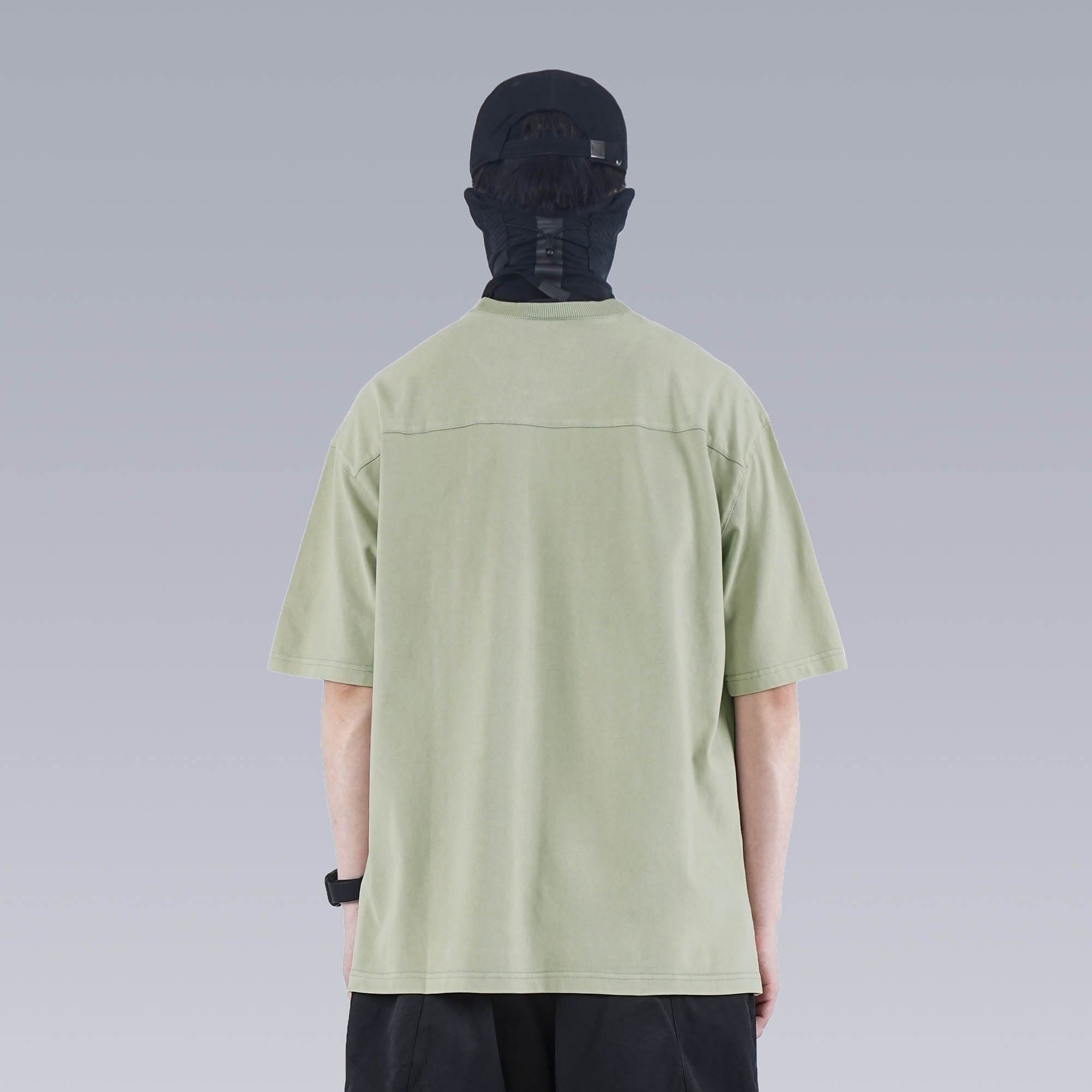 SILENSTORM Washed Paneled Side Pocket T-Shirt, premium urban and streetwear designers apparel on PROJECTISR.com, SILENSTORM