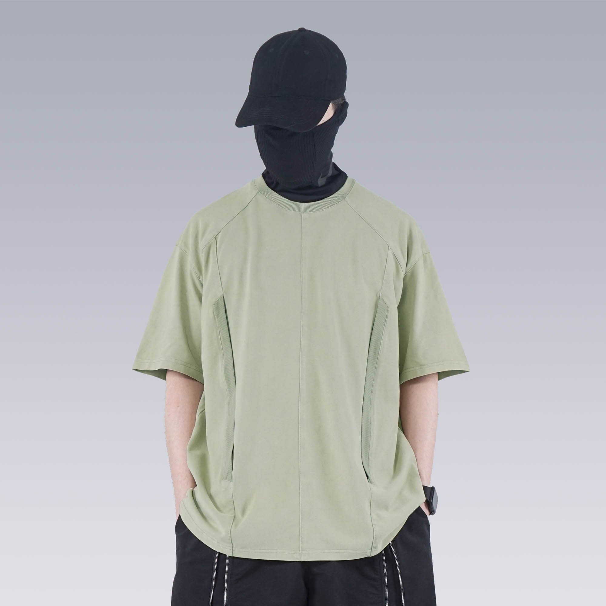 SILENSTORM Washed Paneled Side Pocket T-Shirt, premium urban and streetwear designers apparel on PROJECTISR.com, SILENSTORM