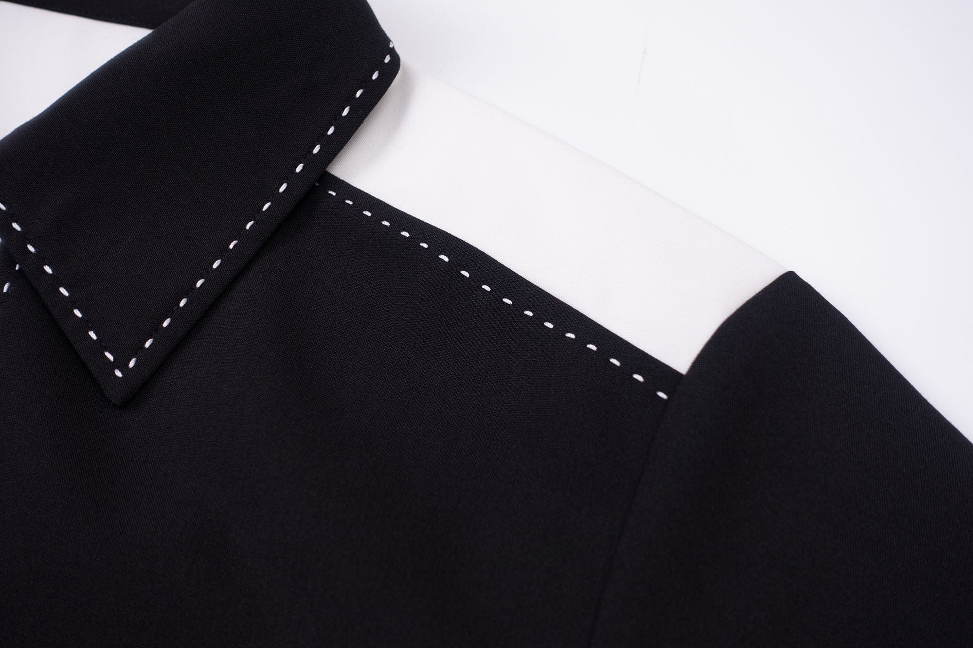 IN EXISTENCE Contrast-Panel Stitch Half Shirt, premium urban and streetwear designers apparel on PROJECTISR.com, IN EXISTENCE