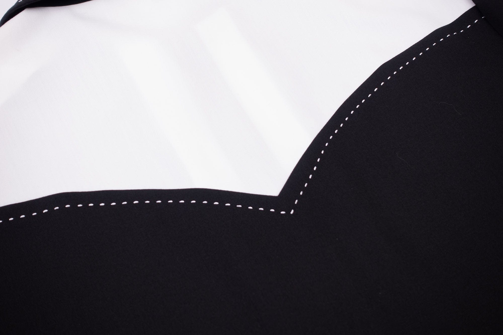 IN EXISTENCE Contrast-Panel Stitch Half Shirt, premium urban and streetwear designers apparel on PROJECTISR.com, IN EXISTENCE