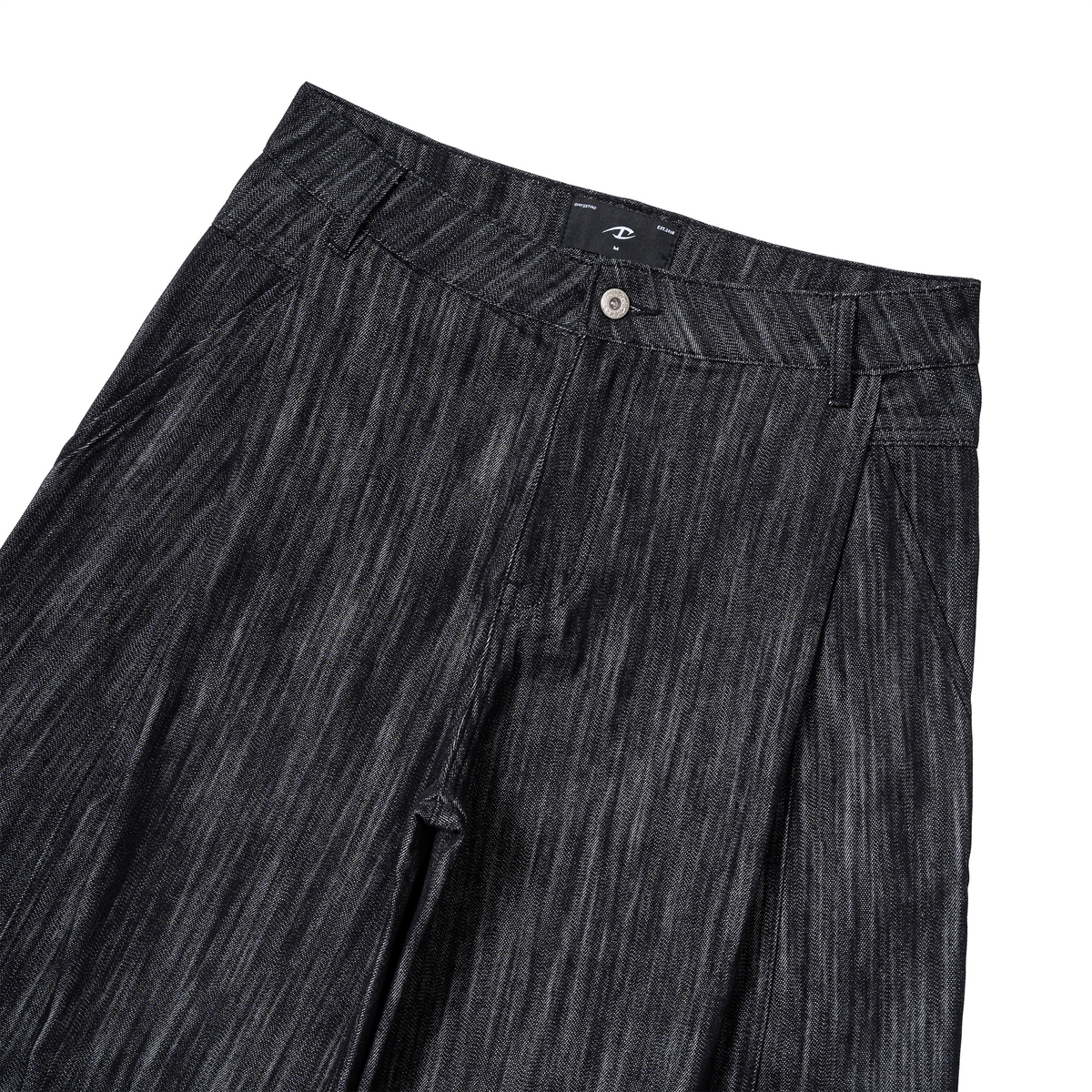 CATSSTAC Vertical Stripe Washed Wide-Leg Jeans