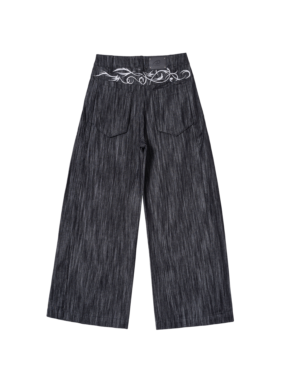 CATSSTAC Vertical Stripe Washed Wide-Leg Jeans