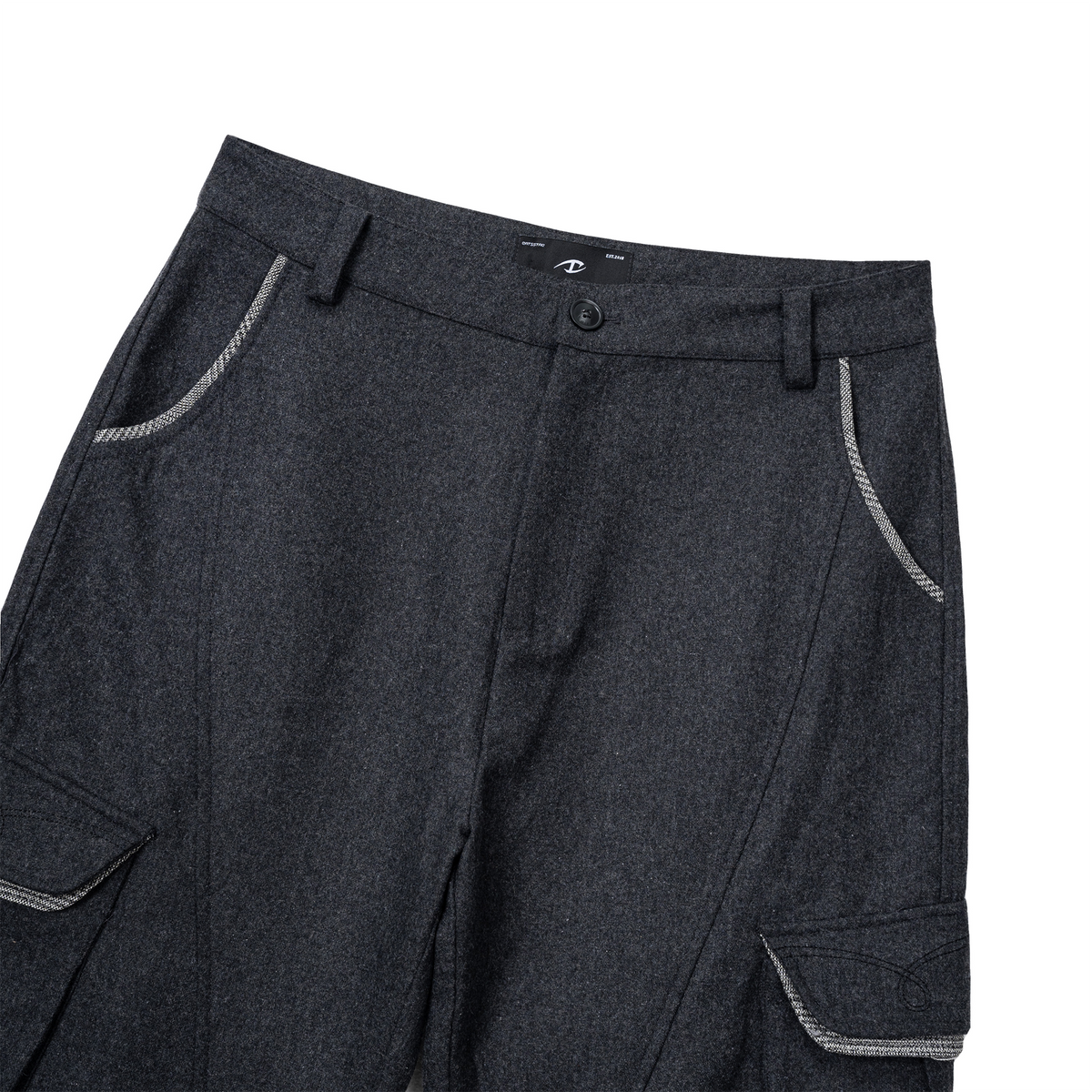 CATSSTAC Wool-Blend Spliced Contrast Flared Cargo Pants