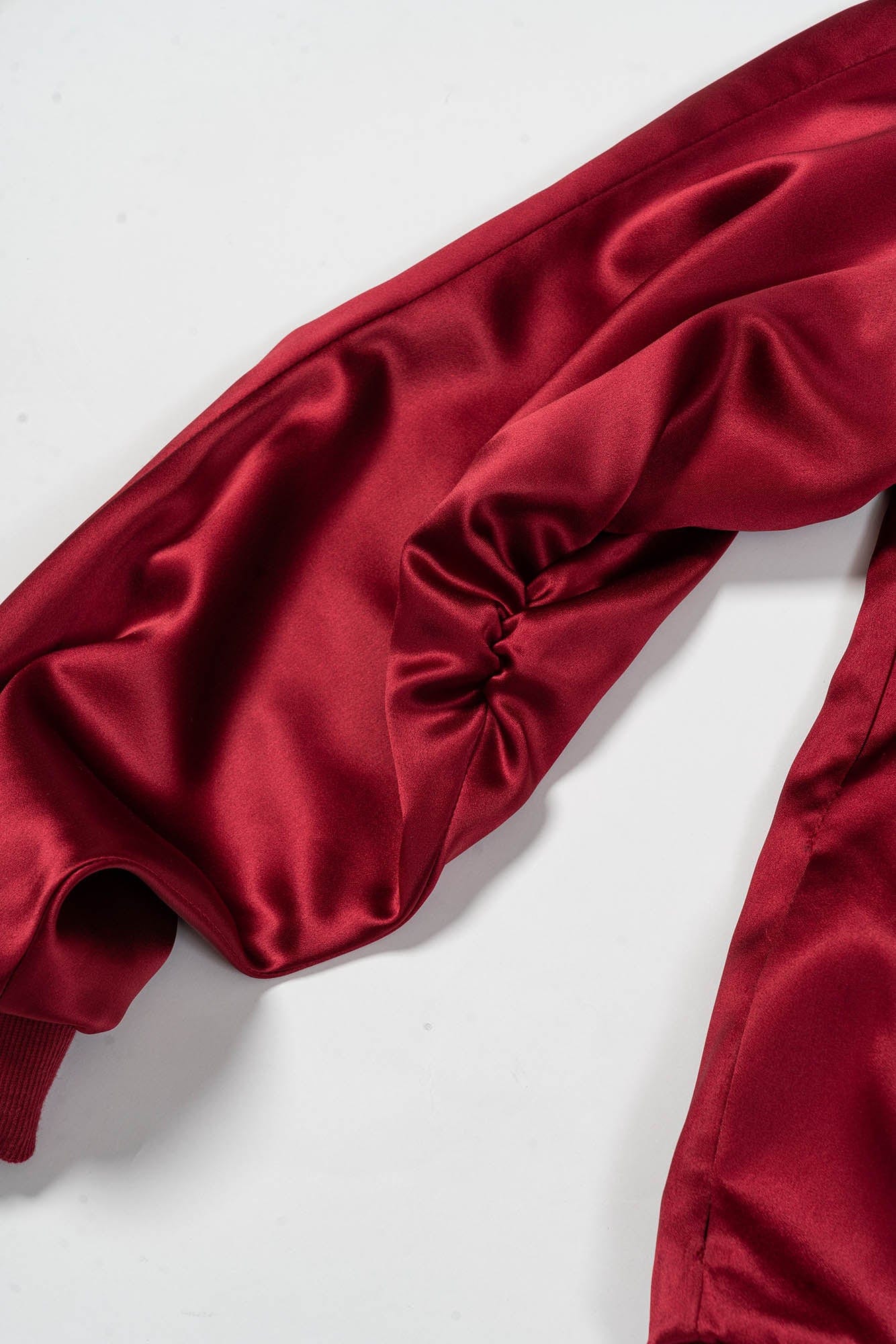 KADAKADA Skeleton Cut-Out Satin Bomber Jacket, premium urban and streetwear designers apparel on PROJECTISR.com, KADAKADA