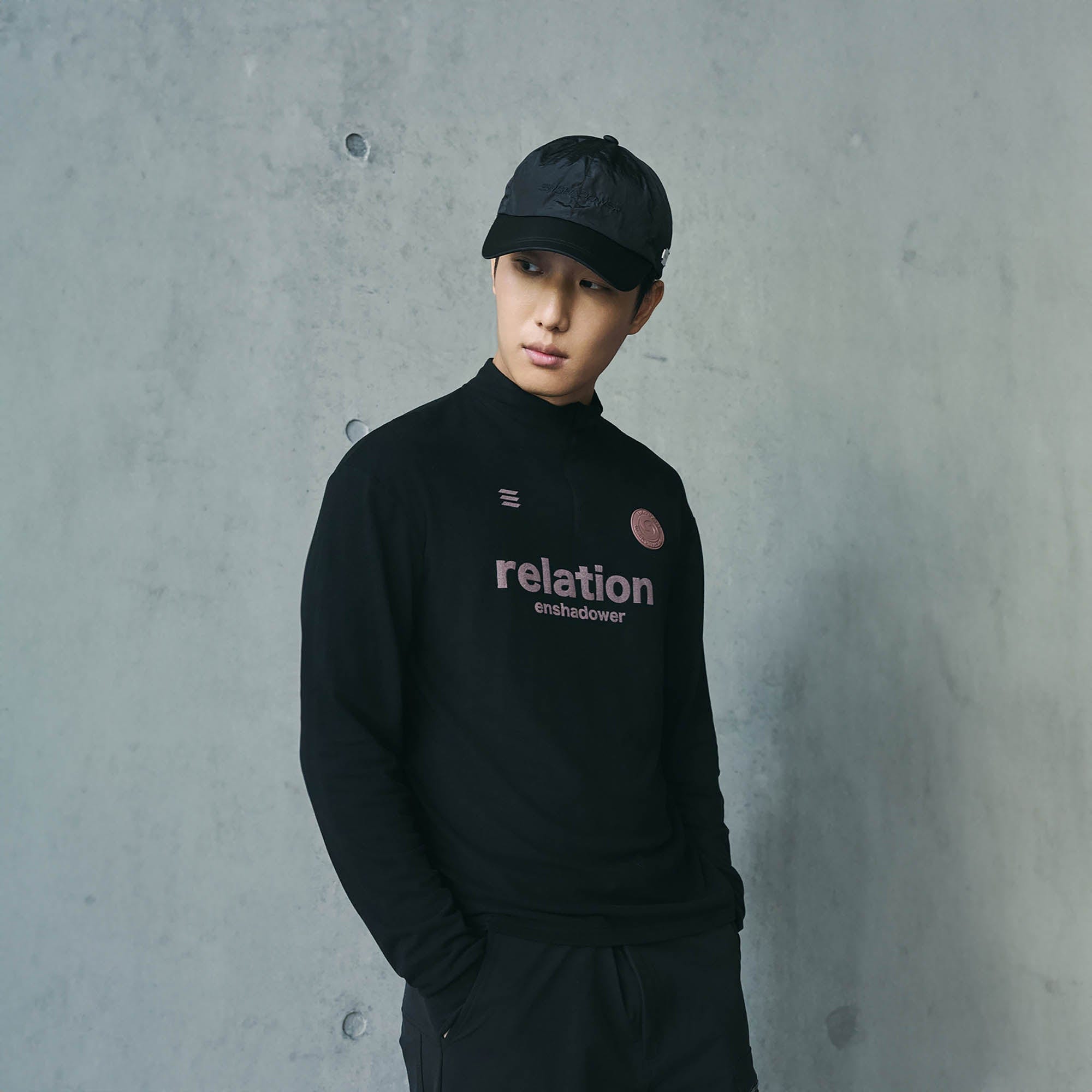 ENSHADOWER Wool Blended Mock Neck Zip-Up L/S Tee, premium urban and streetwear designers apparel on PROJECTISR.com, ENSHADOWER
