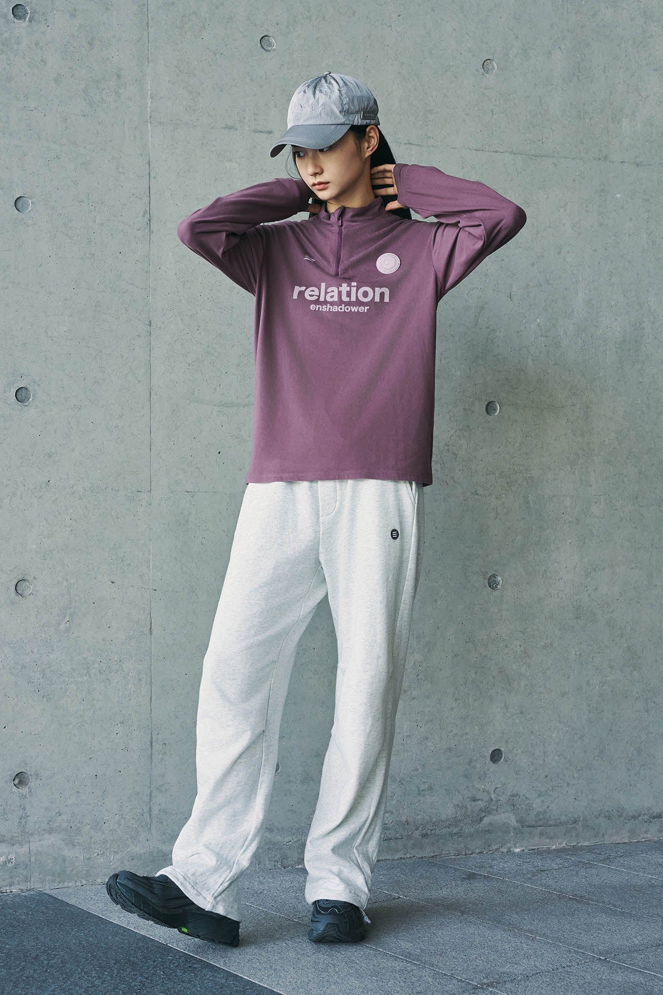 ENSHADOWER Wool Blended Mock Neck Zip-Up L/S Tee, premium urban and streetwear designers apparel on PROJECTISR.com, ENSHADOWER