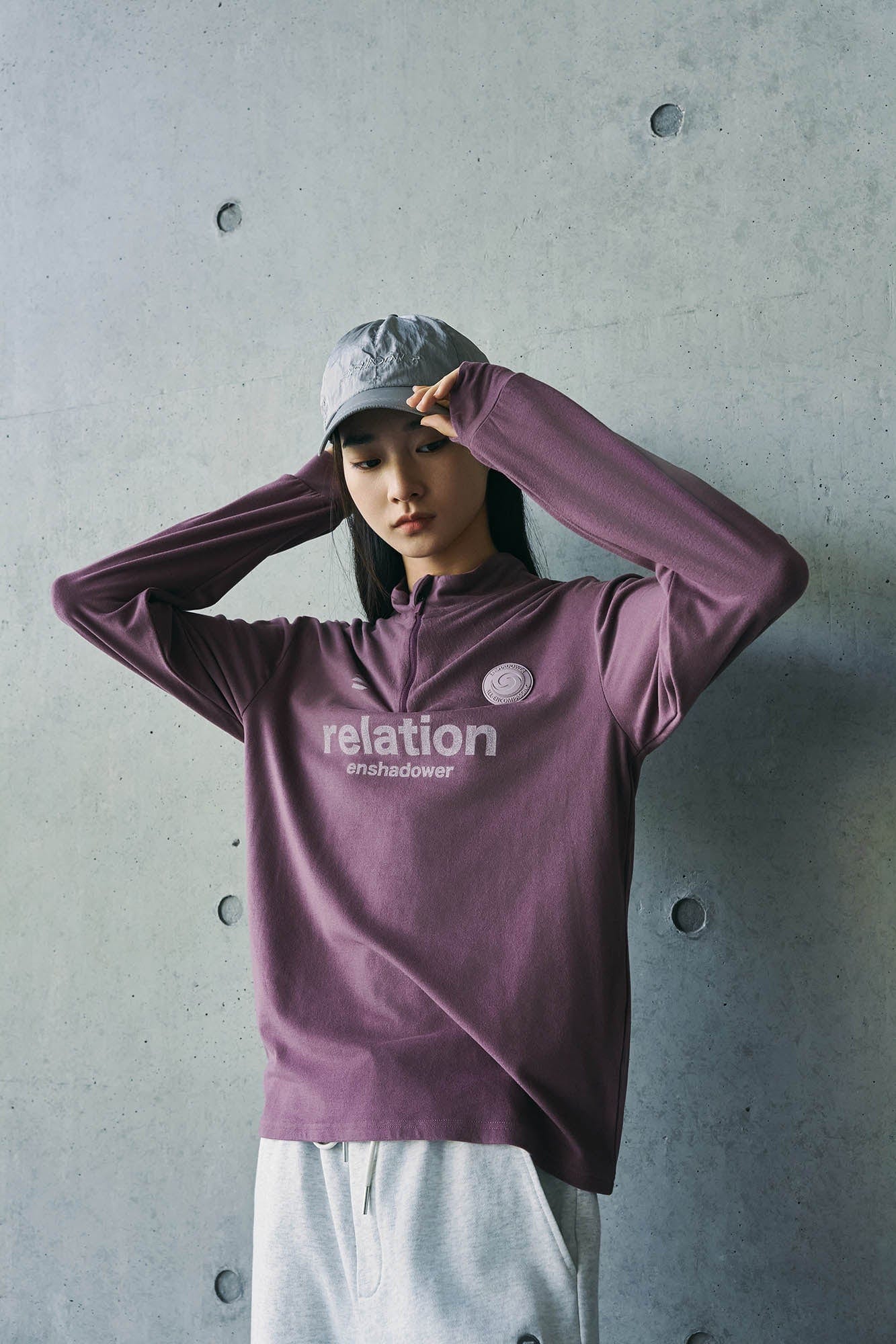 ENSHADOWER Wool Blended Mock Neck Zip-Up L/S Tee, premium urban and streetwear designers apparel on PROJECTISR.com, ENSHADOWER