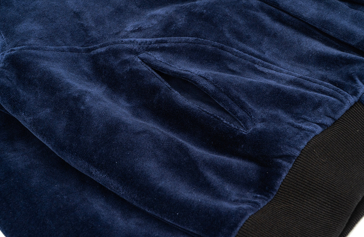 IN EXISTENCE Velvet-Texture Spliced Short Jacket