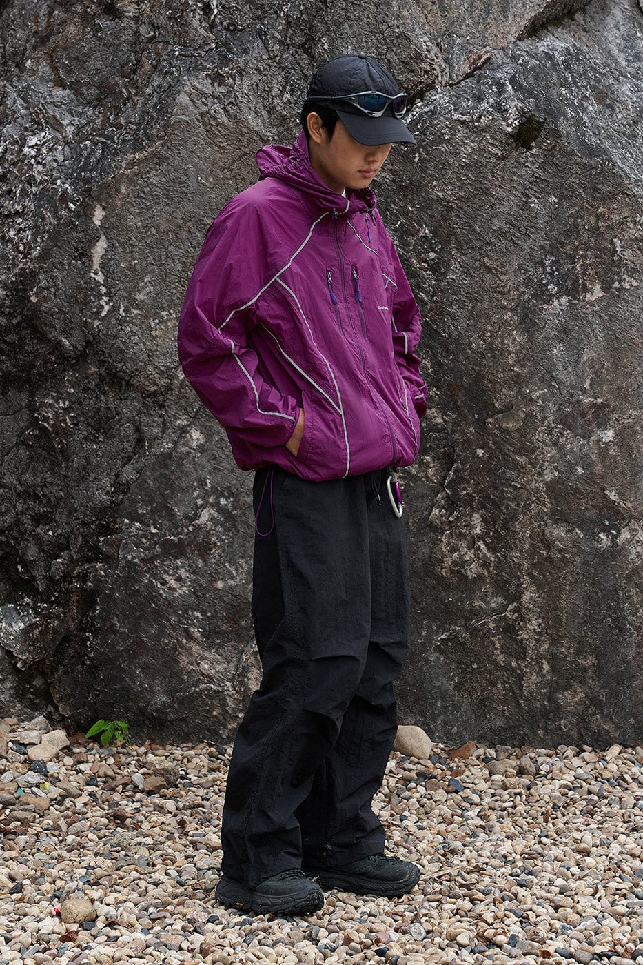 ENSHADOWER Splash-Proof Spliced Crinkled Parachute Pants, premium urban and streetwear designers apparel on PROJECTISR.com, ENSHADOWER