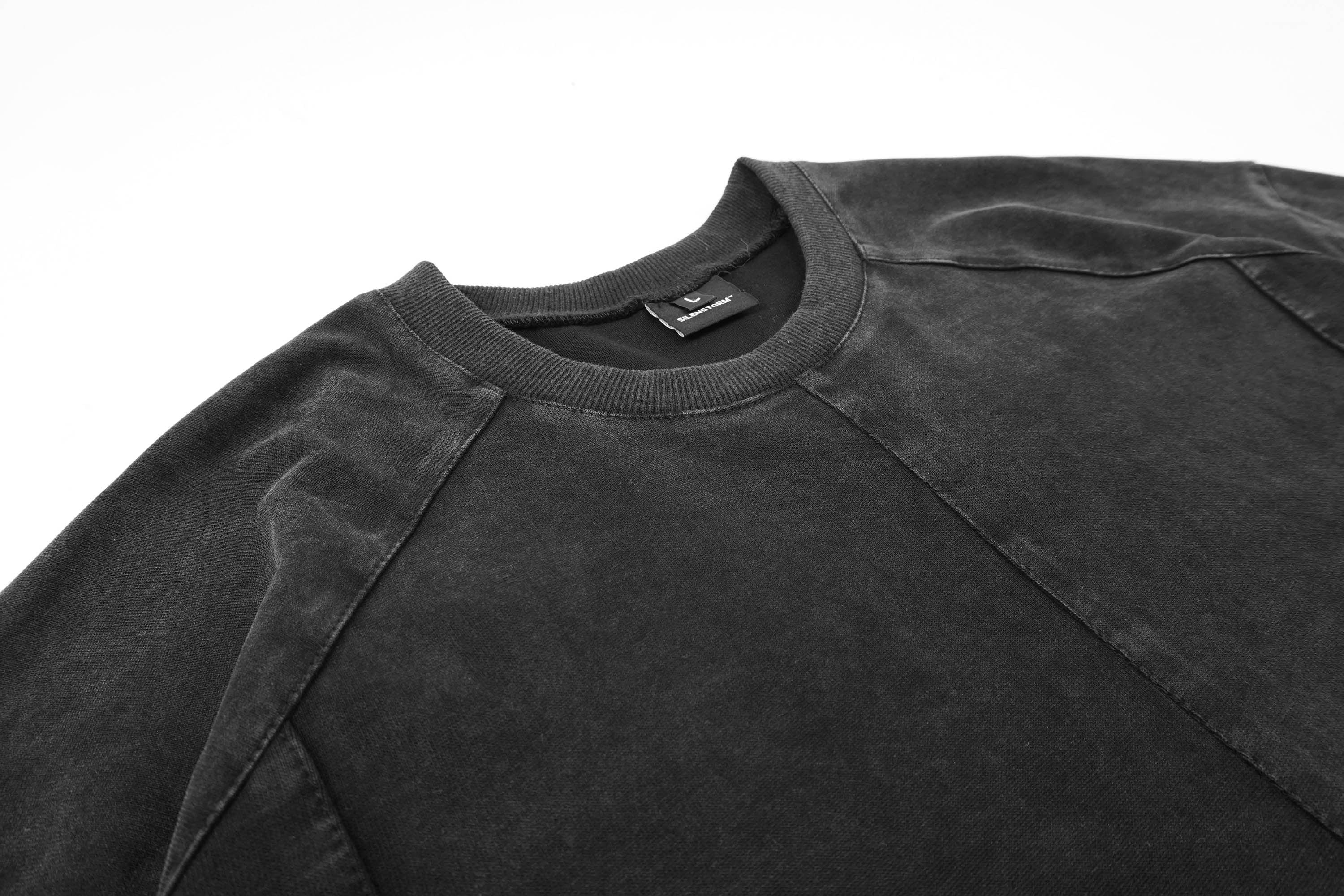 SILENSTORM Washed Paneled Side Pocket T-Shirt, premium urban and streetwear designers apparel on PROJECTISR.com, SILENSTORM