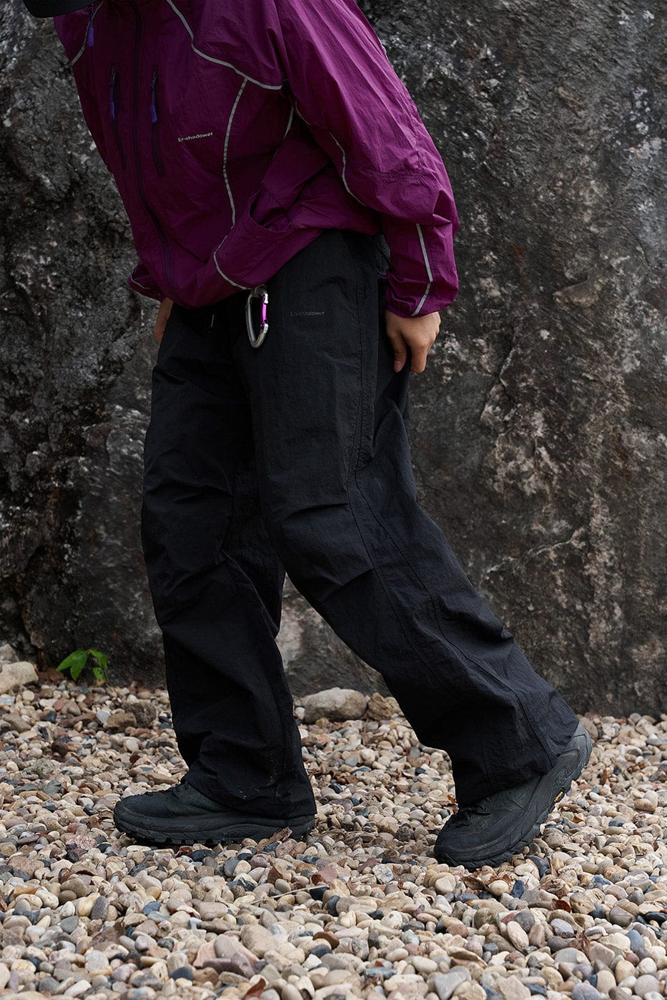 ENSHADOWER Splash-Proof Spliced Crinkled Parachute Pants, premium urban and streetwear designers apparel on PROJECTISR.com, ENSHADOWER