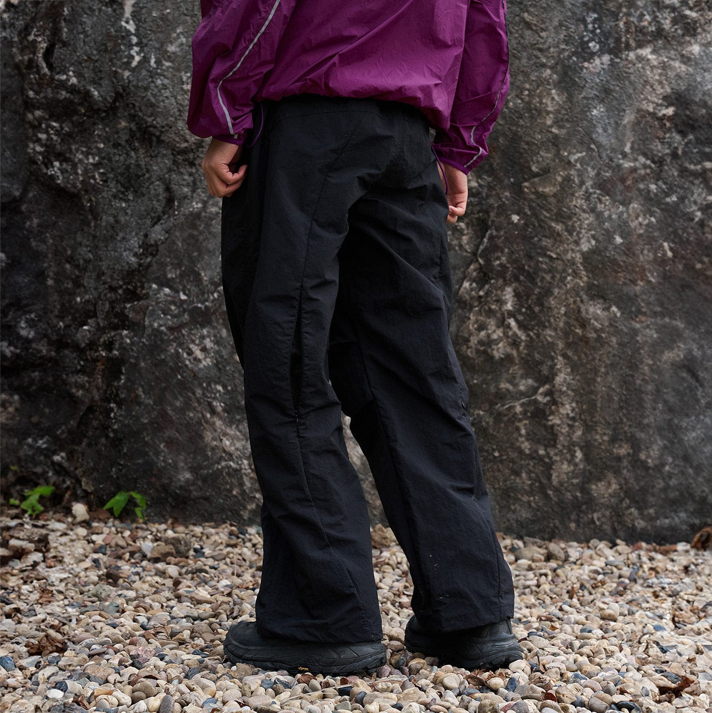 ENSHADOWER Splash-Proof Spliced Crinkled Parachute Pants, premium urban and streetwear designers apparel on PROJECTISR.com, ENSHADOWER