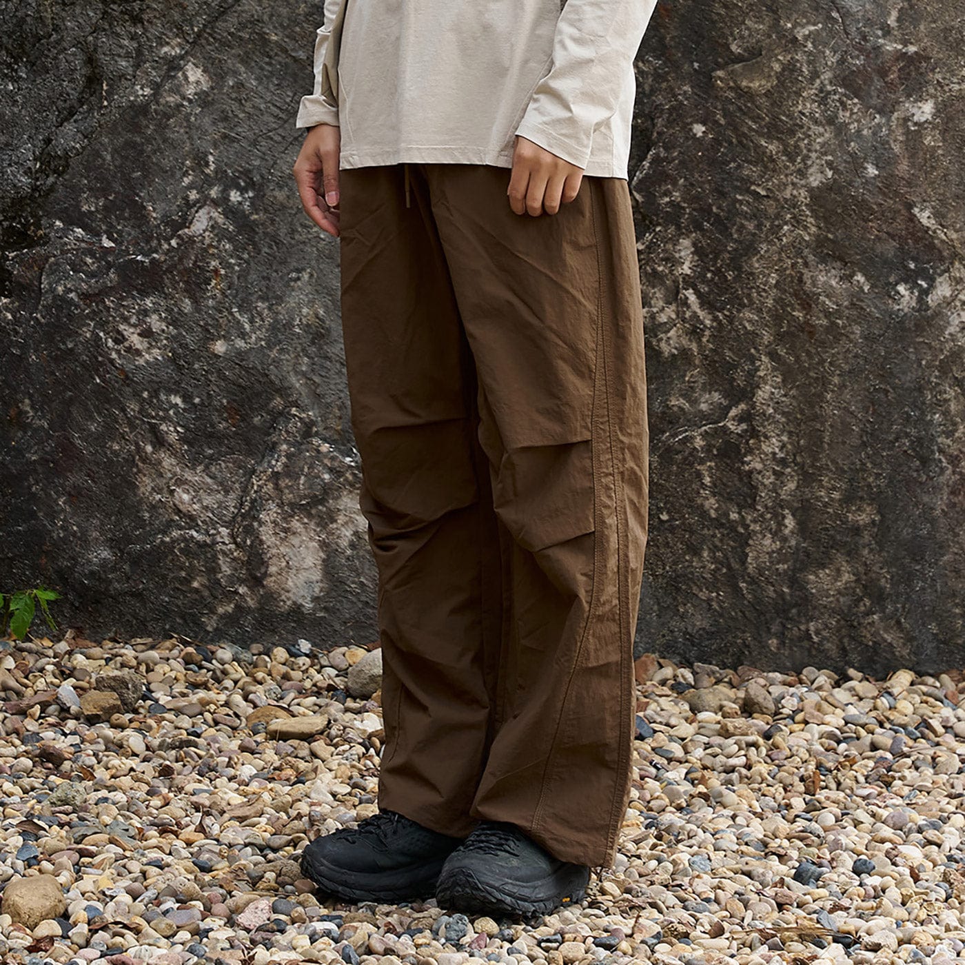 ENSHADOWER Splash-Proof Spliced Crinkled Parachute Pants, premium urban and streetwear designers apparel on PROJECTISR.com, ENSHADOWER