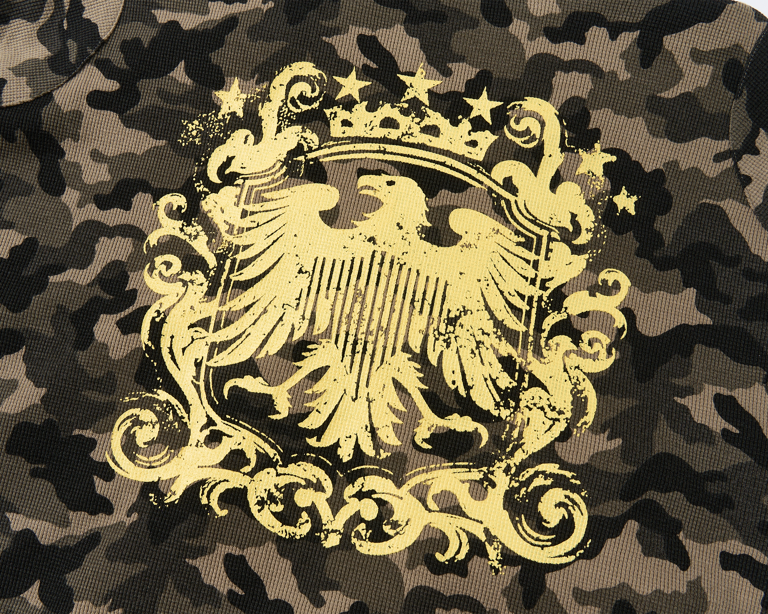 SAVAGEGROWTHWORLD Reversible Camo Waffle Hooded Jacket, premium urban and streetwear designers apparel on PROJECTISR.com, SAVAGEGROWTHWORLD