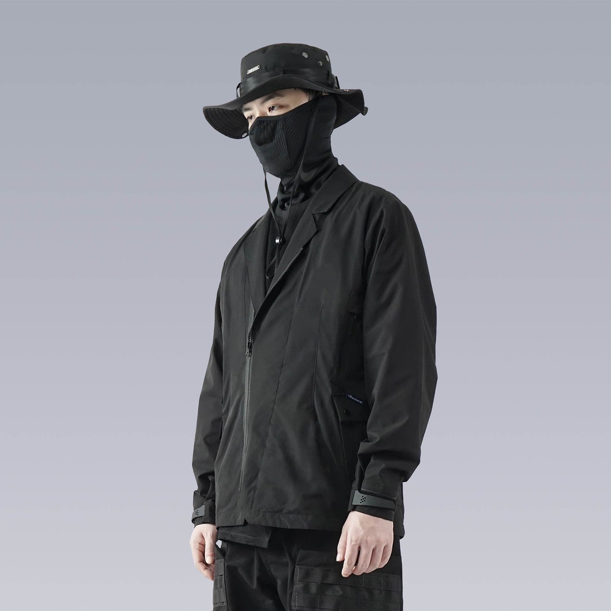 SILENSTORM Multi-Pocket Spliced Utility Blazer, premium urban and streetwear designers apparel on PROJECTISR.com, SILENSTORM