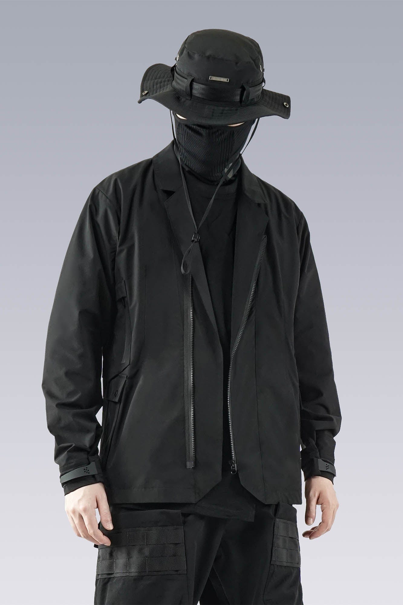 SILENSTORM Tactical Drawstring Wide-Brim Bucket Hat, premium urban and streetwear designers apparel on PROJECTISR.com, SILENSTORM