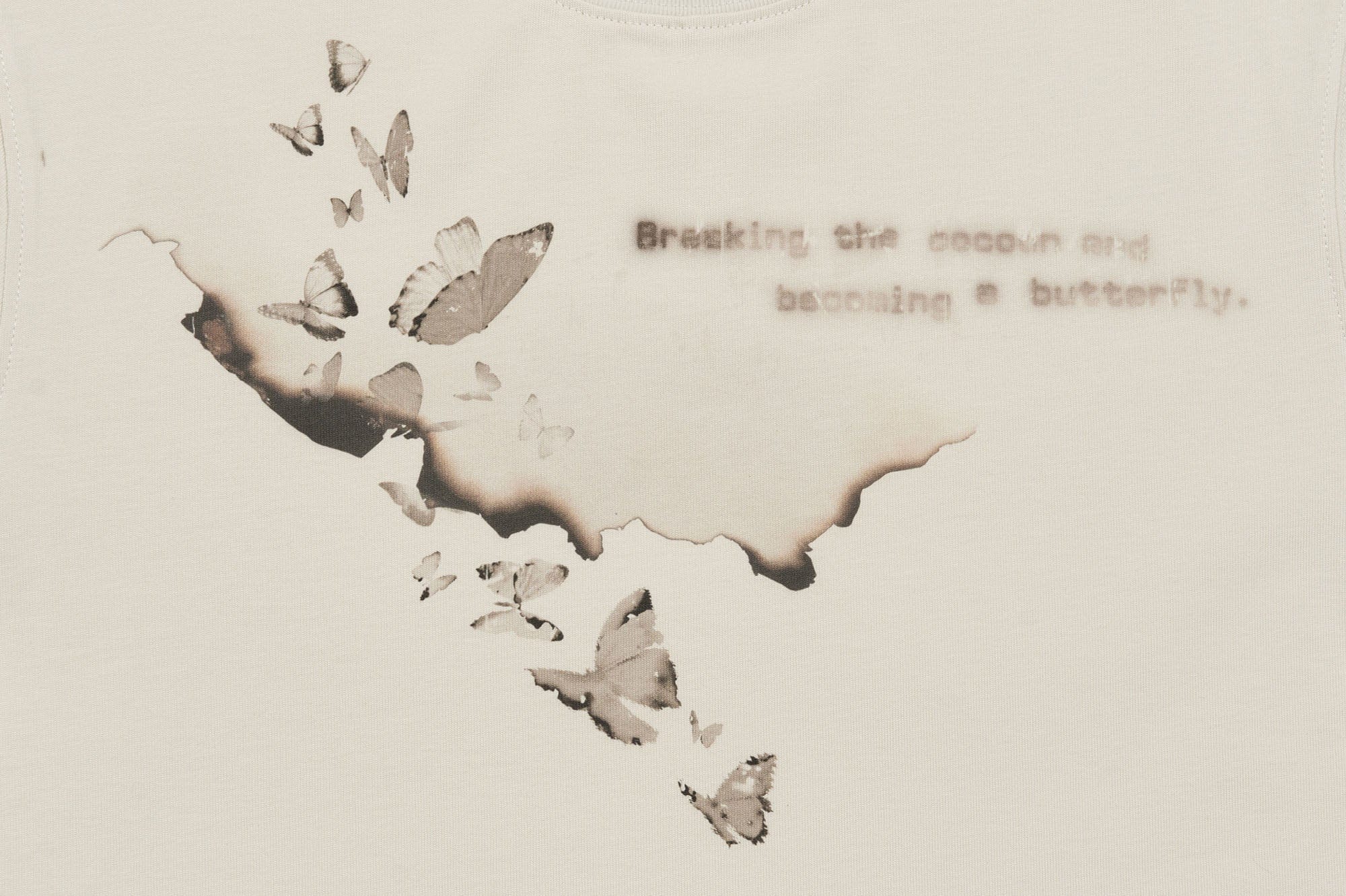 SAVAGEGROWTHWORLD Burnt Butterfly Graphic T-Shirt, premium urban and streetwear designers apparel on PROJECTISR.com, SAVAGEGROWTHWORLD