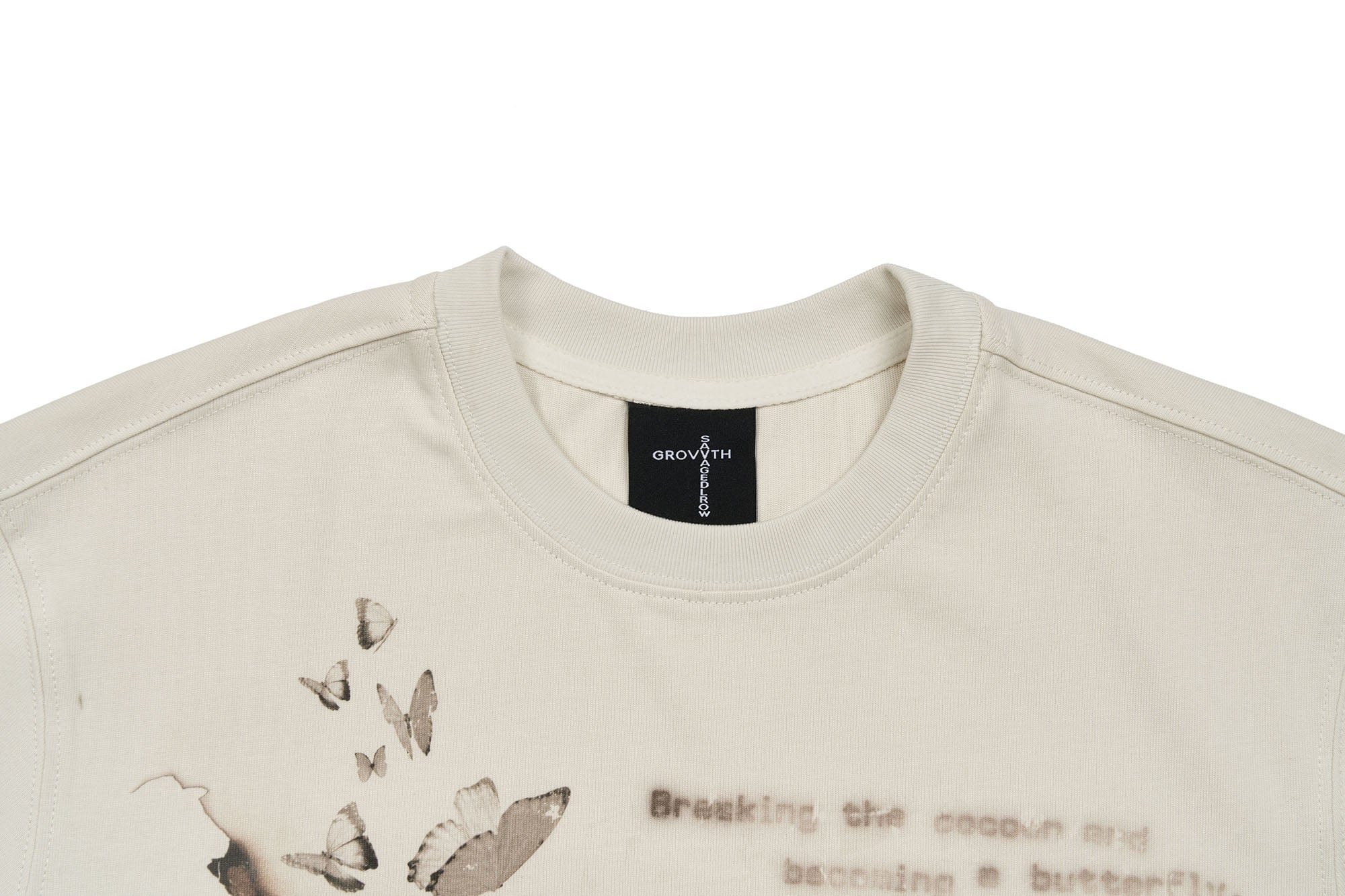 SAVAGEGROWTHWORLD Burnt Butterfly Graphic T-Shirt, premium urban and streetwear designers apparel on PROJECTISR.com, SAVAGEGROWTHWORLD
