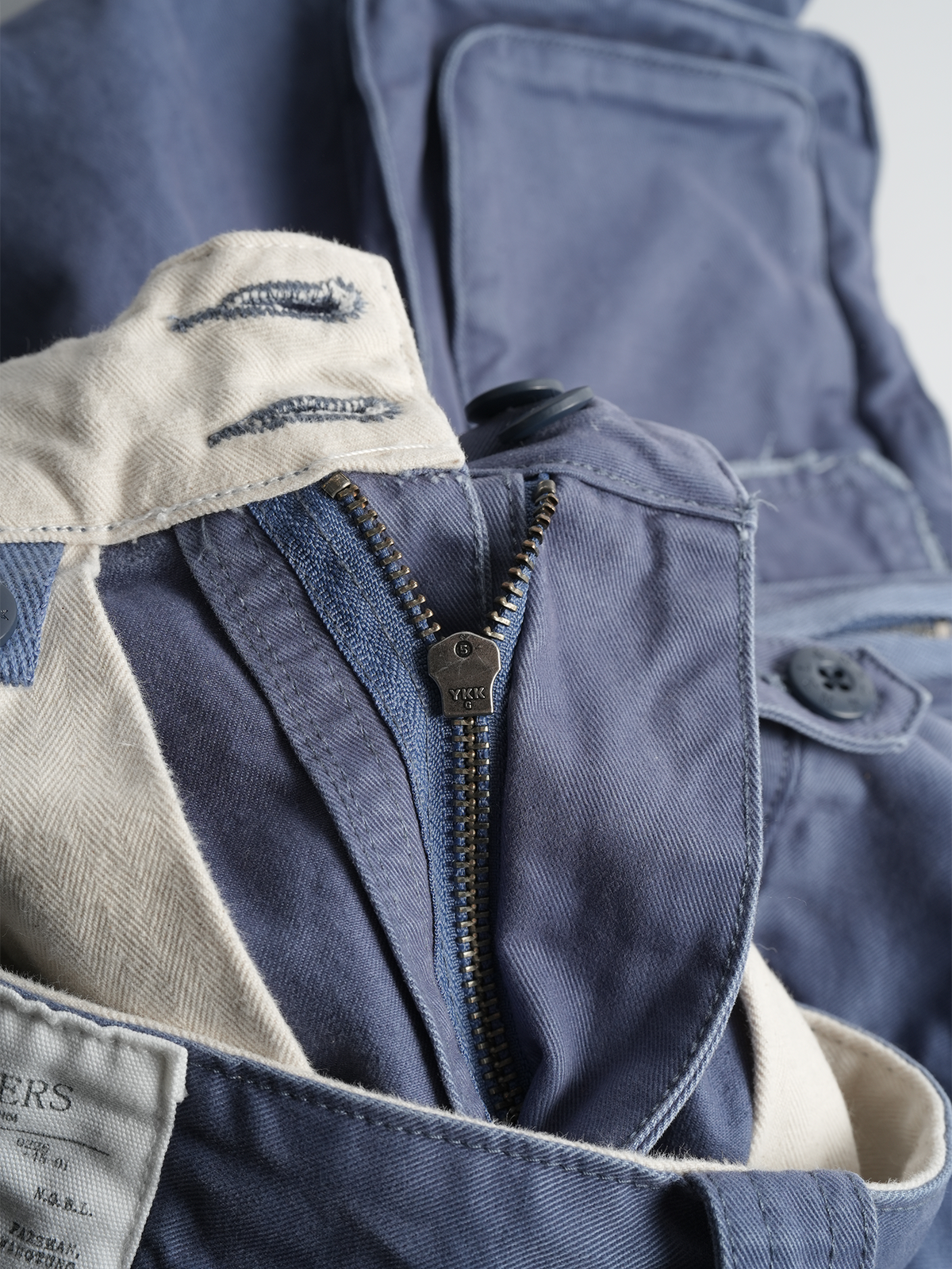 NEIGBORL Retro Multi-Pocket Distressed Straight-Leg Cargo Pants