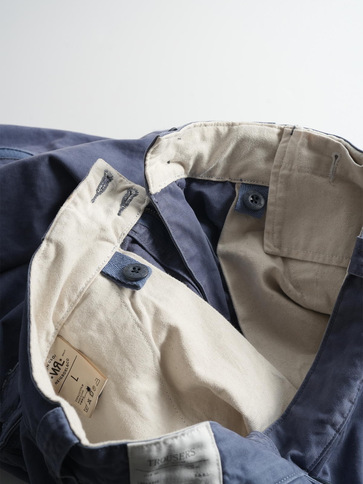 NEIGBORL Retro Multi-Pocket Distressed Straight-Leg Cargo Pants