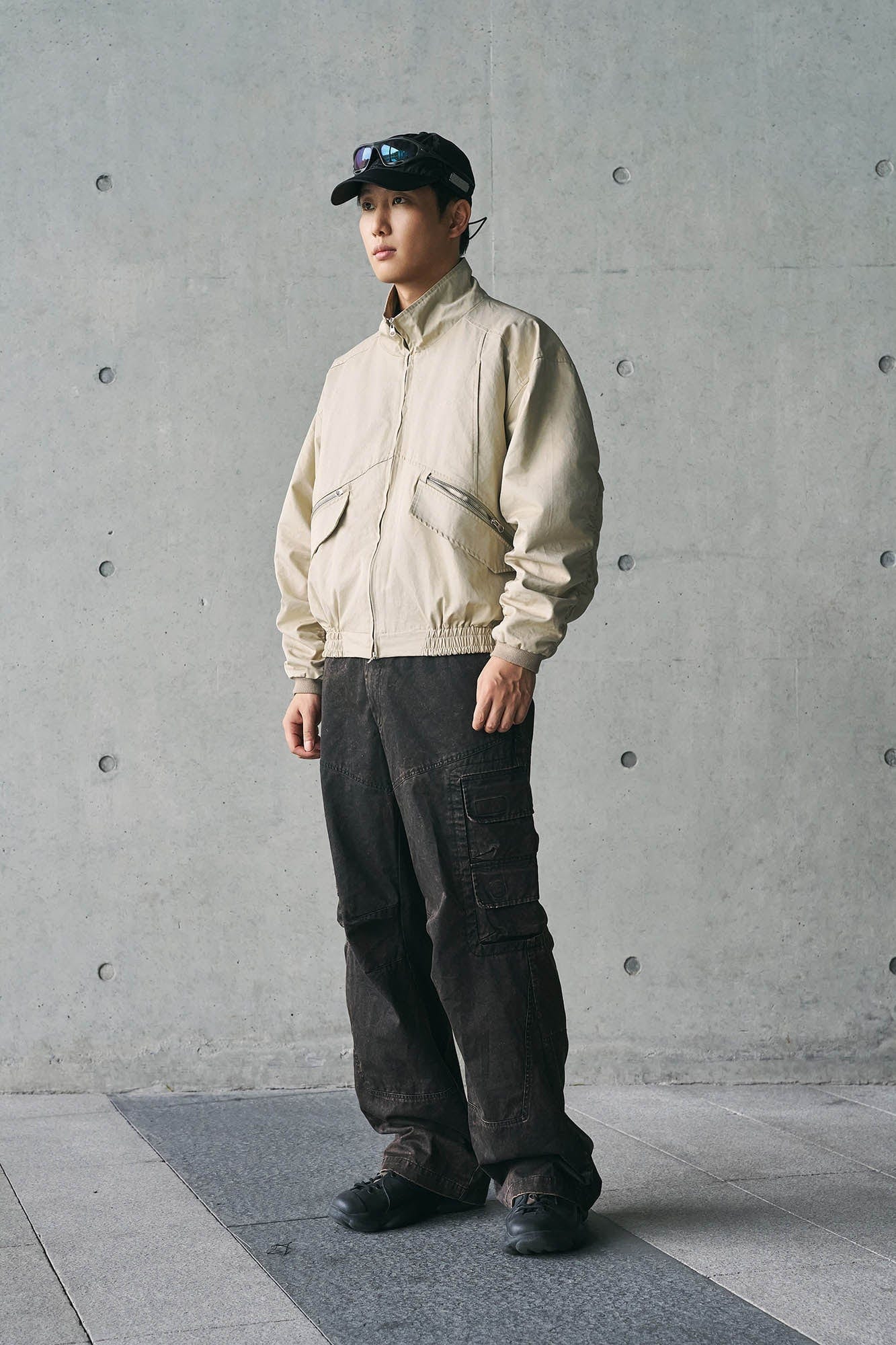 ENSHADOWER Distressed Multi-Pocket Crinkled Straight-Leg Jeans, premium urban and streetwear designers apparel on PROJECTISR.com, ENSHADOWER