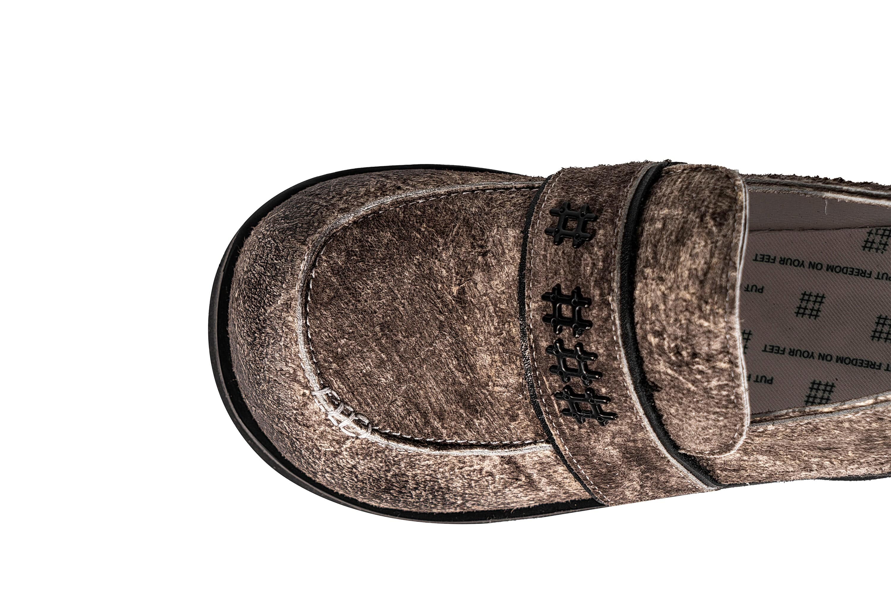 REWRITE Distressed Cowhide Chunky Sole Loafers, premium urban and streetwear designers apparel on PROJECTISR.com, REWRITE